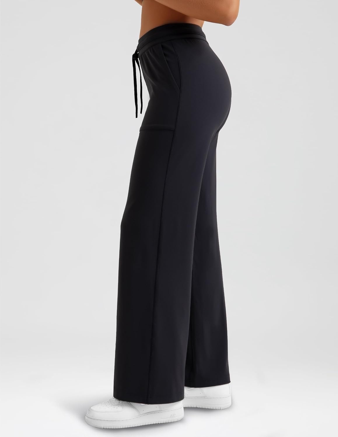 image:imageColorfulkoala Dreamlux Wide Leg Pants Women Lounge High Waisted Work Pants with Pockets 275305Black