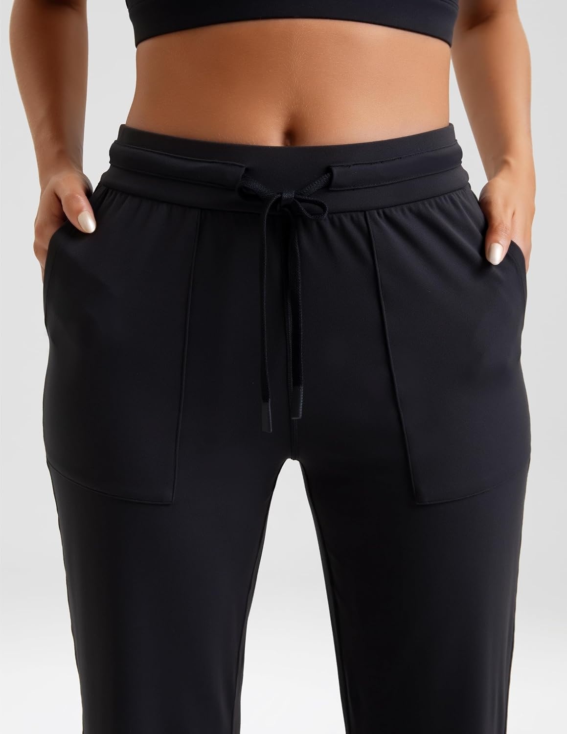 image:imageColorfulkoala Dreamlux Wide Leg Pants Women Lounge High Waisted Work Pants with Pockets 275305Black