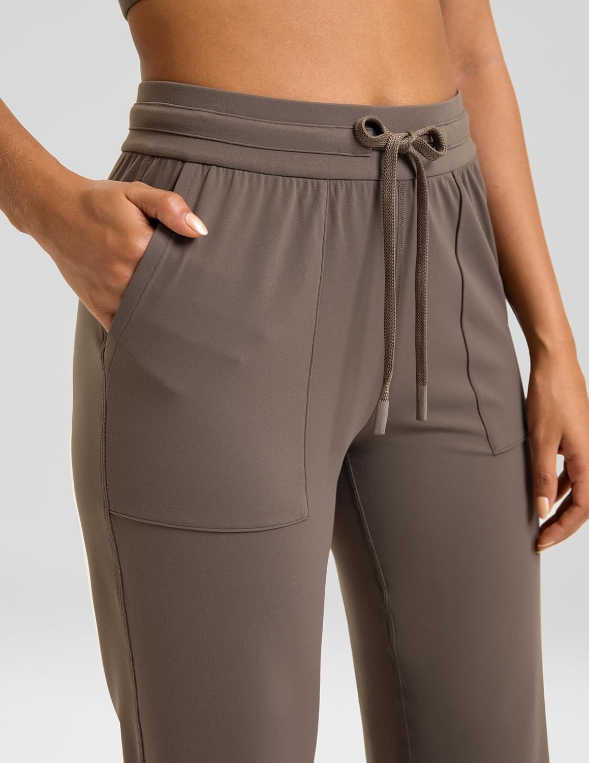 image:imageColorfulkoala Dreamlux Wide Leg Pants Women Lounge High Waisted Work Pants with Pockets 275305Cocoa