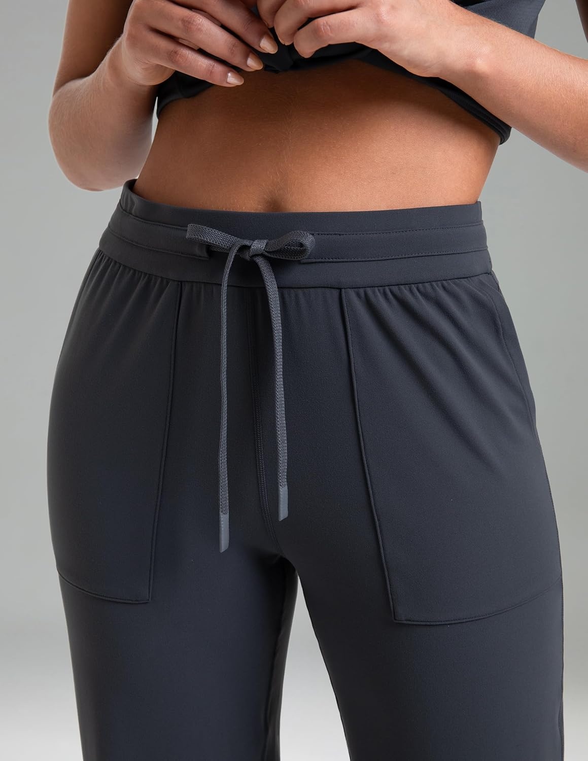 image:imageColorfulkoala Dreamlux Wide Leg Pants Women Lounge High Waisted Work Pants with Pockets 275305Dark Carbon