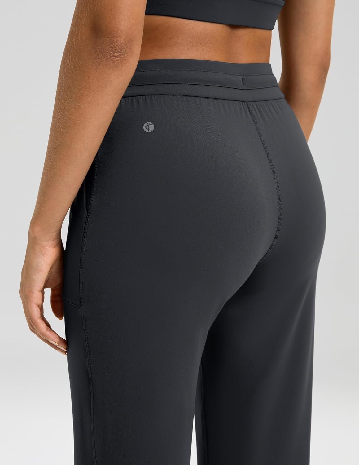 image:imageColorfulkoala Dreamlux Wide Leg Pants Women Lounge High Waisted Work Pants with Pockets 275305Dark Carbon