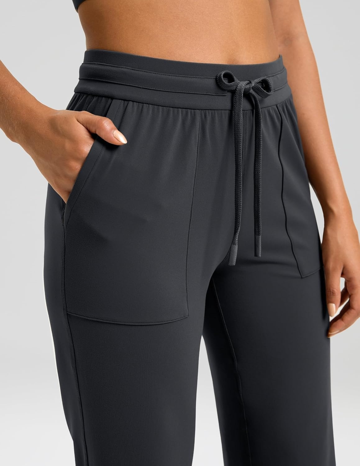 image:imageColorfulkoala Dreamlux Wide Leg Pants Women Lounge High Waisted Work Pants with Pockets 275305Dark Carbon