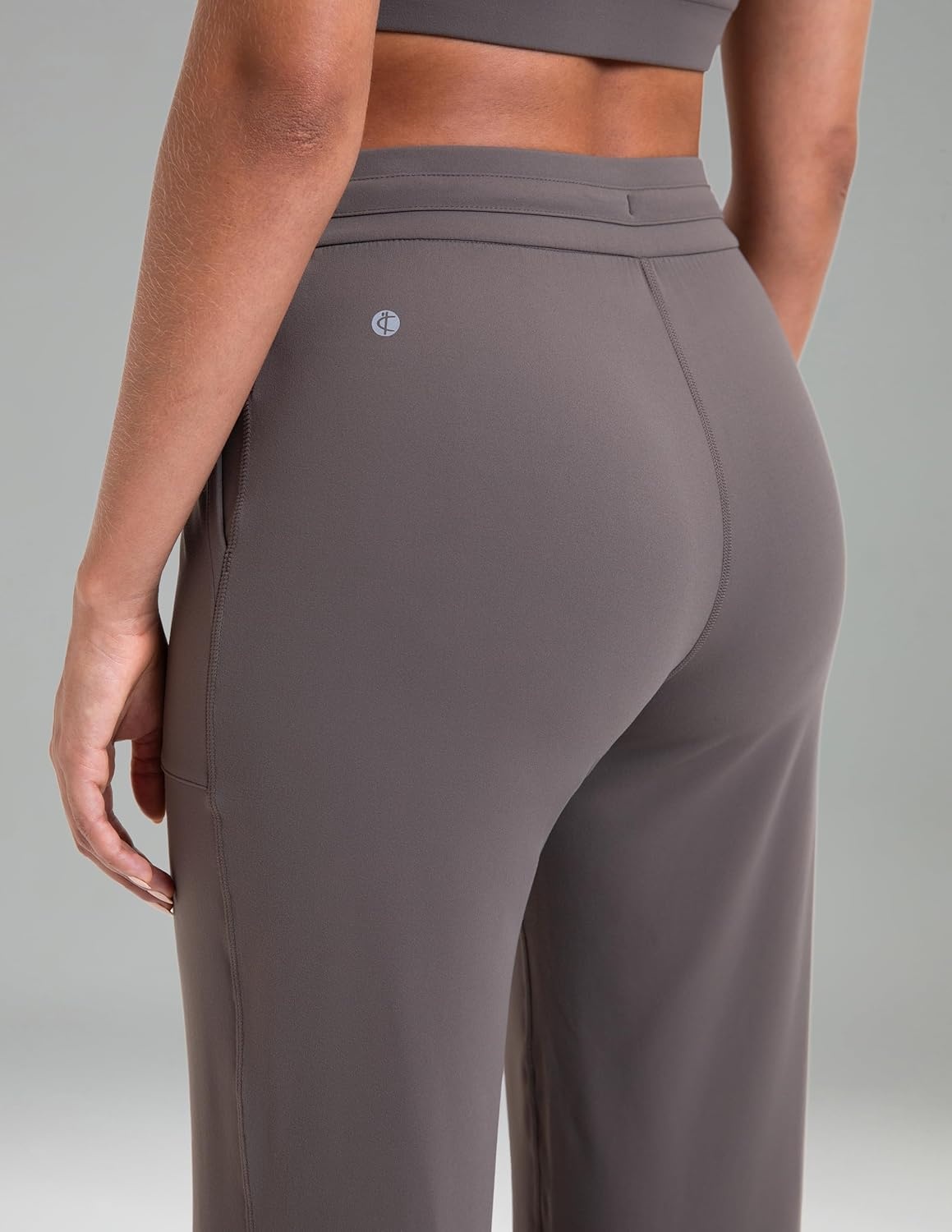 image:imageColorfulkoala Dreamlux Wide Leg Pants Women Lounge High Waisted Work Pants with Pockets 275305Major Brown