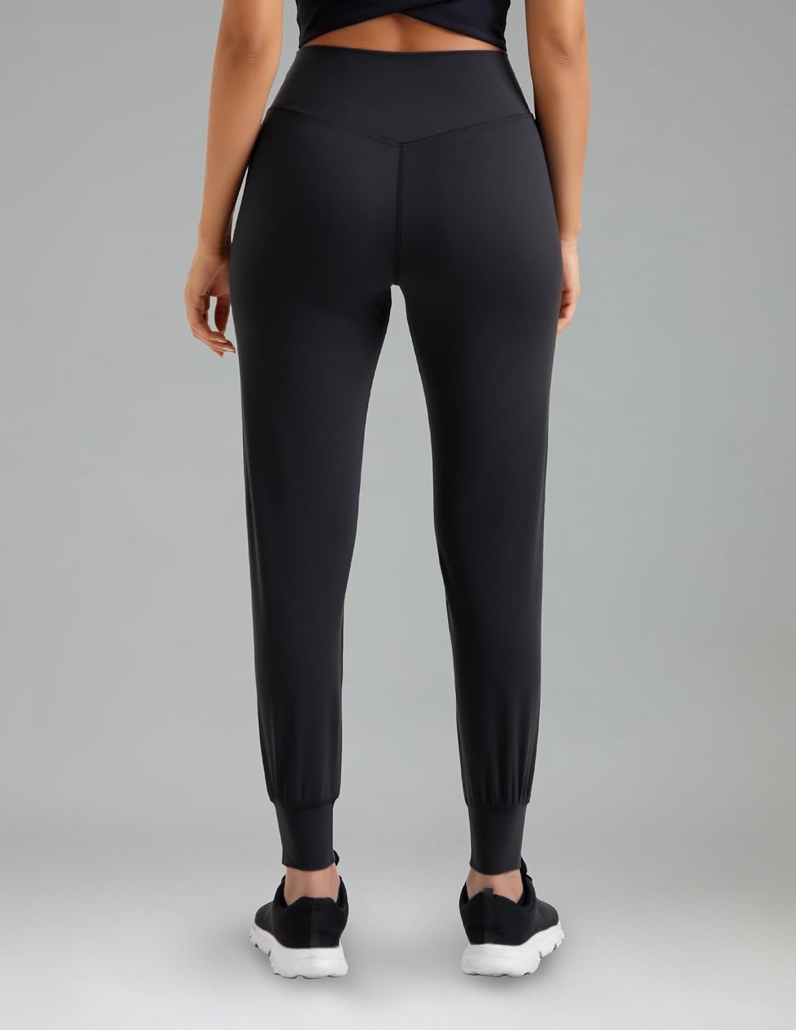 image:imageColorfulkoala Womens Dreamlux Jogger Pants High Waisted Sweatpants Tapered Lounge Pants 28 Inseam Joggers with PocketsBlack
