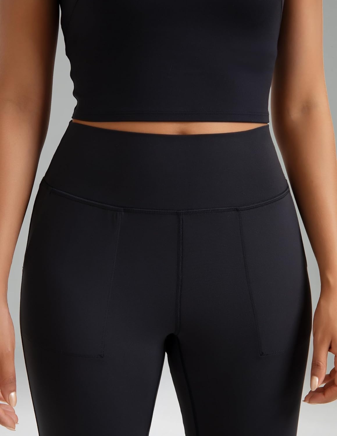 image:imageColorfulkoala Womens Dreamlux Jogger Pants High Waisted Sweatpants Tapered Lounge Pants 28 Inseam Joggers with PocketsBlack