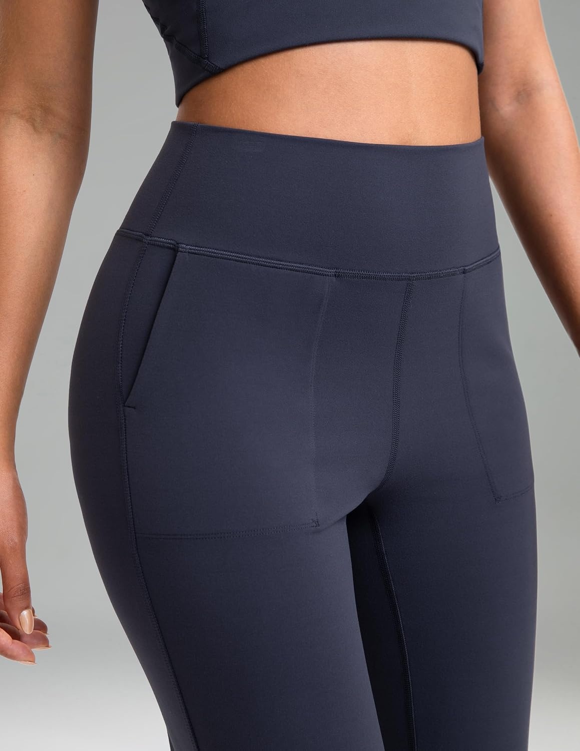 image:imageColorfulkoala Womens Dreamlux Jogger Pants High Waisted Sweatpants Tapered Lounge Pants 28 Inseam Joggers with PocketsBlue Ink
