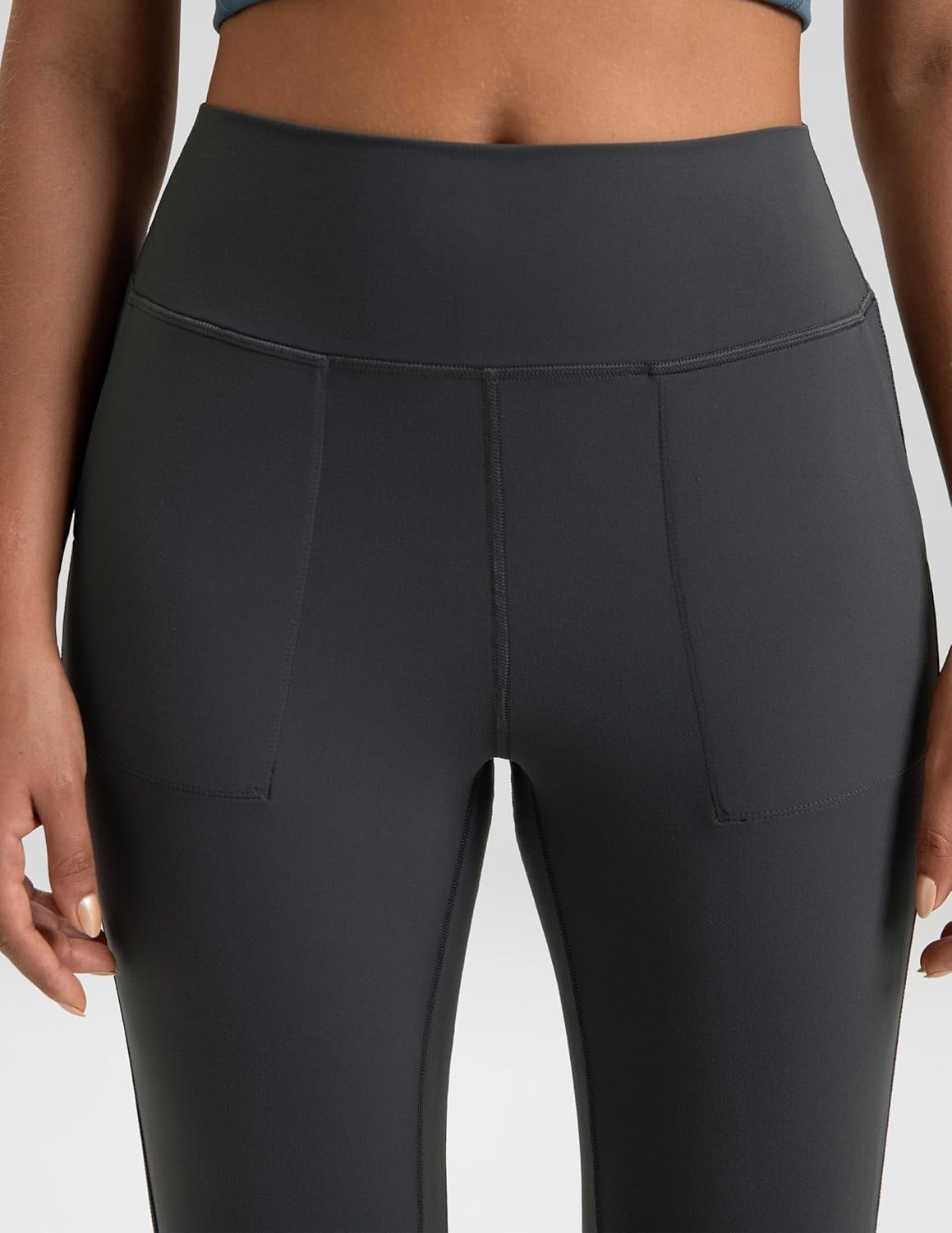 image:imageColorfulkoala Womens Dreamlux Jogger Pants High Waisted Sweatpants Tapered Lounge Pants 28 Inseam Joggers with PocketsDark Carbon