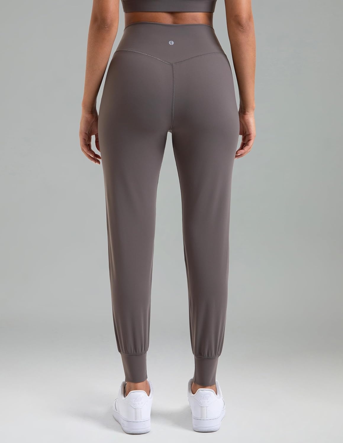 image:imageColorfulkoala Womens Dreamlux Jogger Pants High Waisted Sweatpants Tapered Lounge Pants 28 Inseam Joggers with PocketsMajor Brown