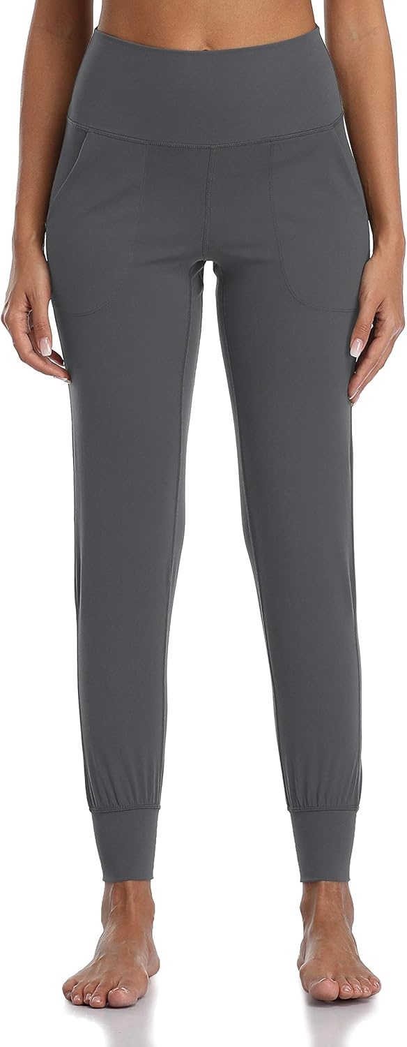 image:imageColorfulkoala Womens High Waisted Joggers with Pockets Full Length Sweatpants amp Lounge PantsCharcoal Grey
