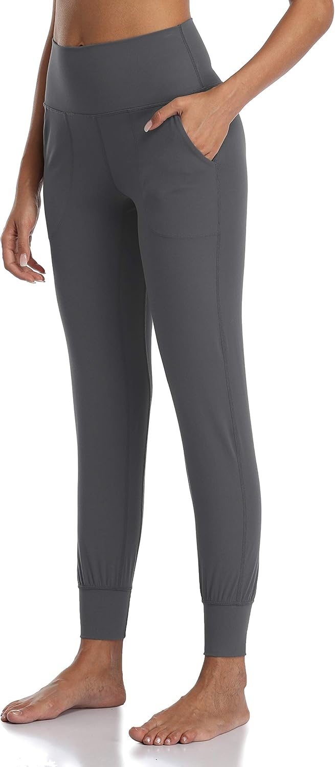 image:imageColorfulkoala Womens High Waisted Joggers with Pockets Full Length Sweatpants amp Lounge PantsCharcoal Grey