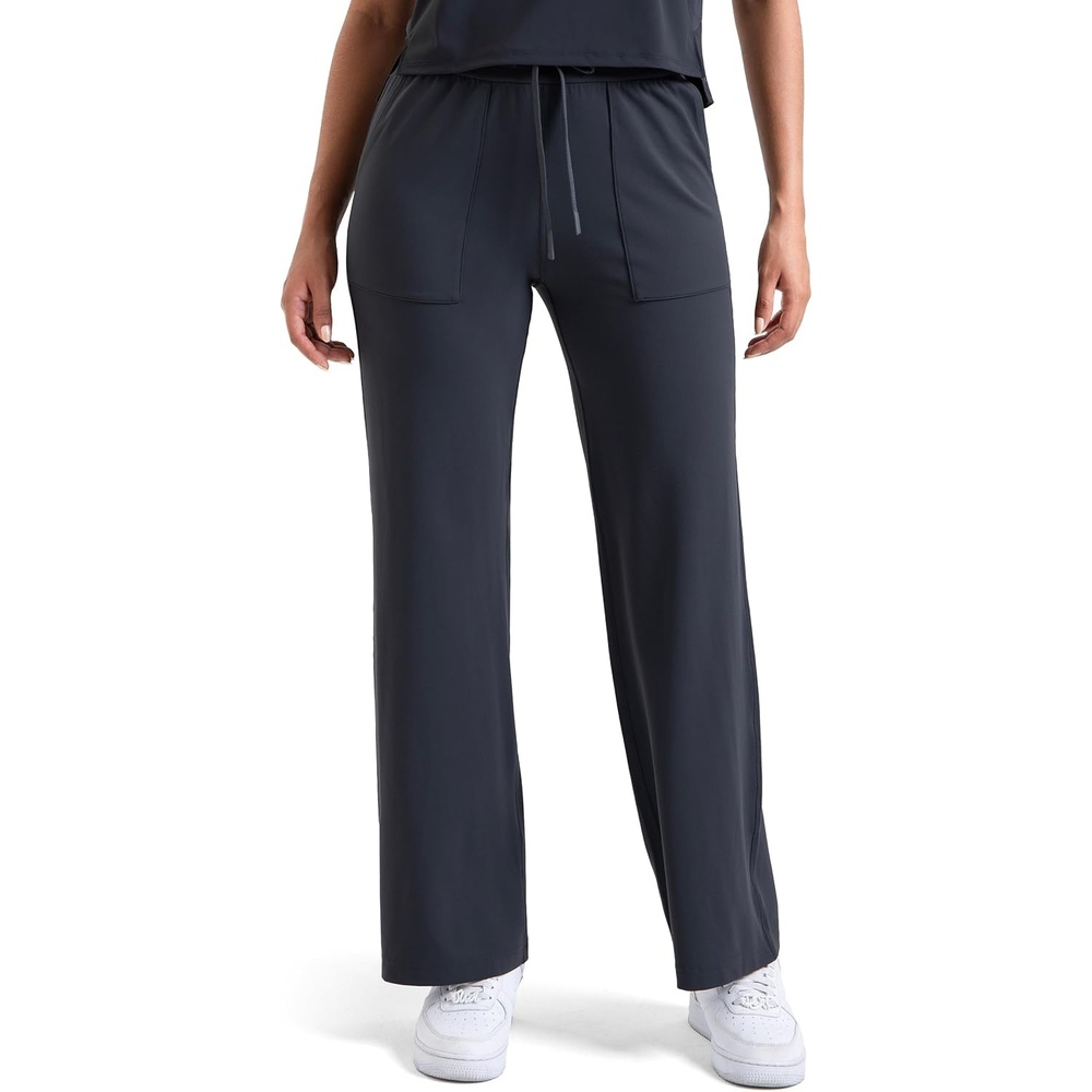 image:imageColorfulkoala Dreamlux Wide Leg Pants Women Lounge High Waisted Work Pants with Pockets 275305Blue Ink