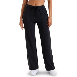 image:imageColorfulkoala Dreamlux Wide Leg Pants Women Lounge High Waisted Work Pants with Pockets 275305Black
