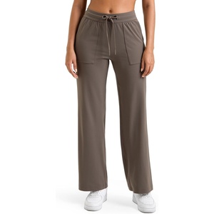 image:imageColorfulkoala Dreamlux Wide Leg Pants Women Lounge High Waisted Work Pants with Pockets 275305Cocoa