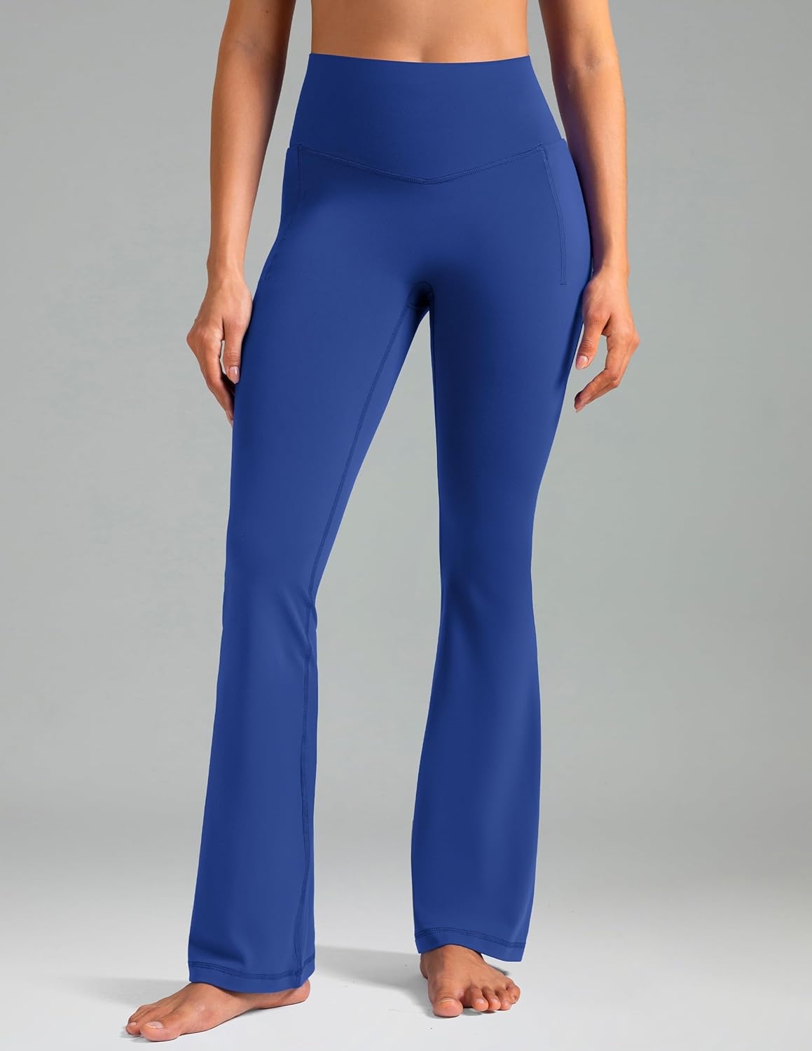 image:imageColorfulkoala Dreamlux Flare Leggings for Women with Pockets High Waist No Front Seam Yoga Pants 275 295 315Baleine Blue