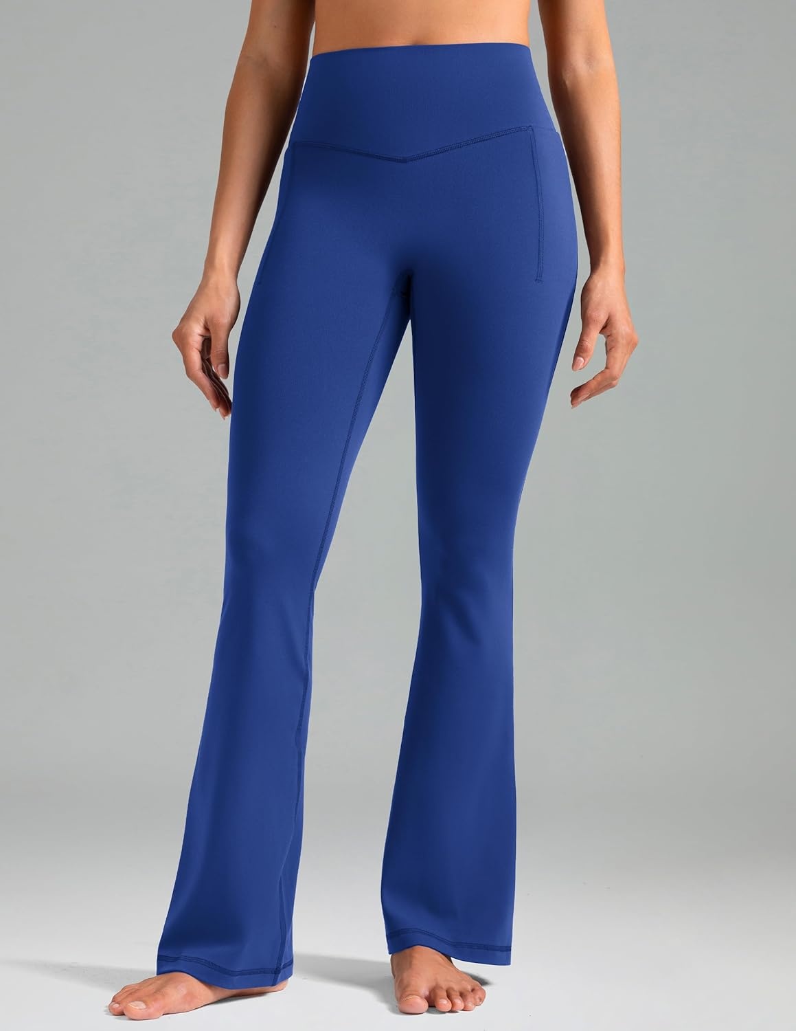image:imageColorfulkoala Dreamlux Flare Leggings for Women with Pockets High Waist No Front Seam Yoga Pants 275 295 315Baleine Blue