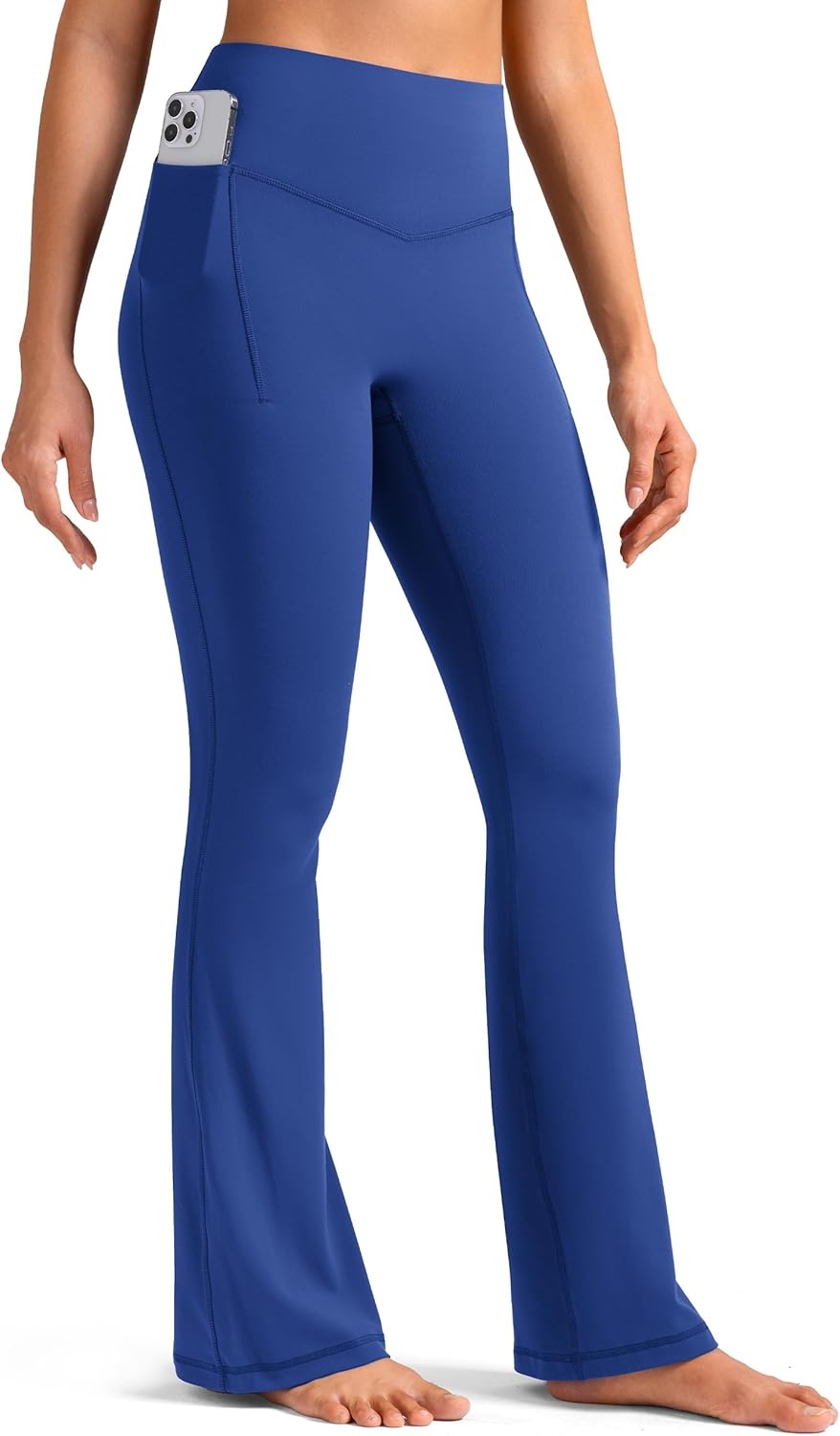 image:imageColorfulkoala Dreamlux Flare Leggings for Women with Pockets High Waist No Front Seam Yoga Pants 275 295 315Baleine Blue