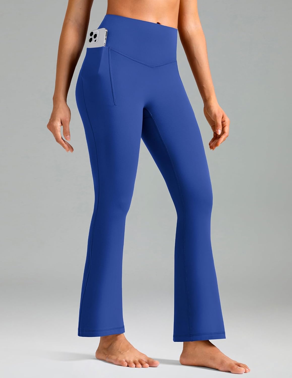 image:imageColorfulkoala Dreamlux Flare Leggings for Women with Pockets High Waist No Front Seam Yoga Pants 275 295 315Baleine Blue