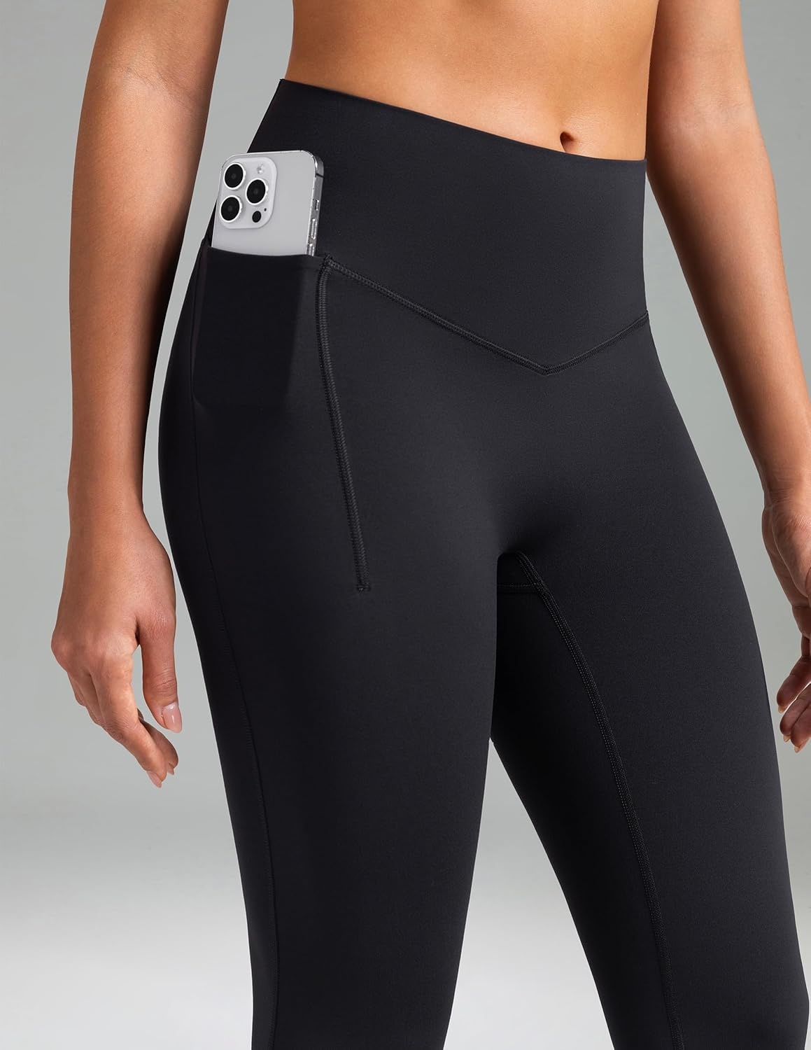 image:imageColorfulkoala Dreamlux Flare Leggings for Women with Pockets High Waist No Front Seam Yoga Pants 275 295 315Black