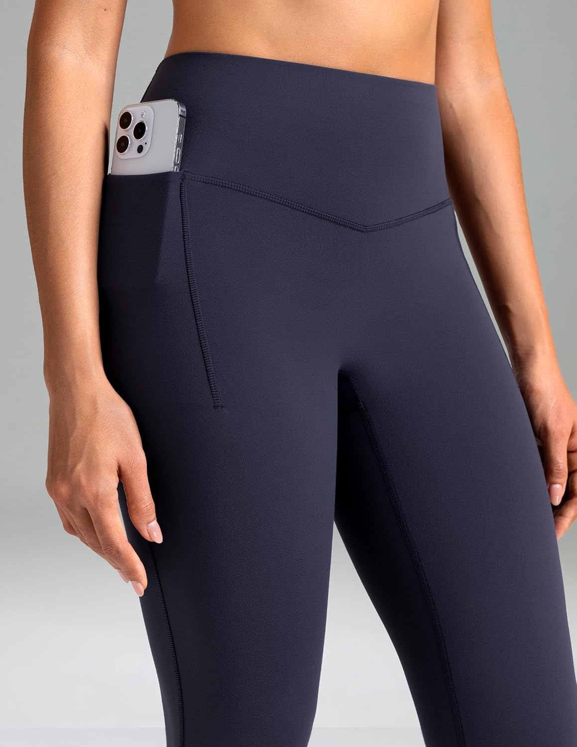 image:imageColorfulkoala Dreamlux Flare Leggings for Women with Pockets High Waist No Front Seam Yoga Pants 275 295 315Blue Ink