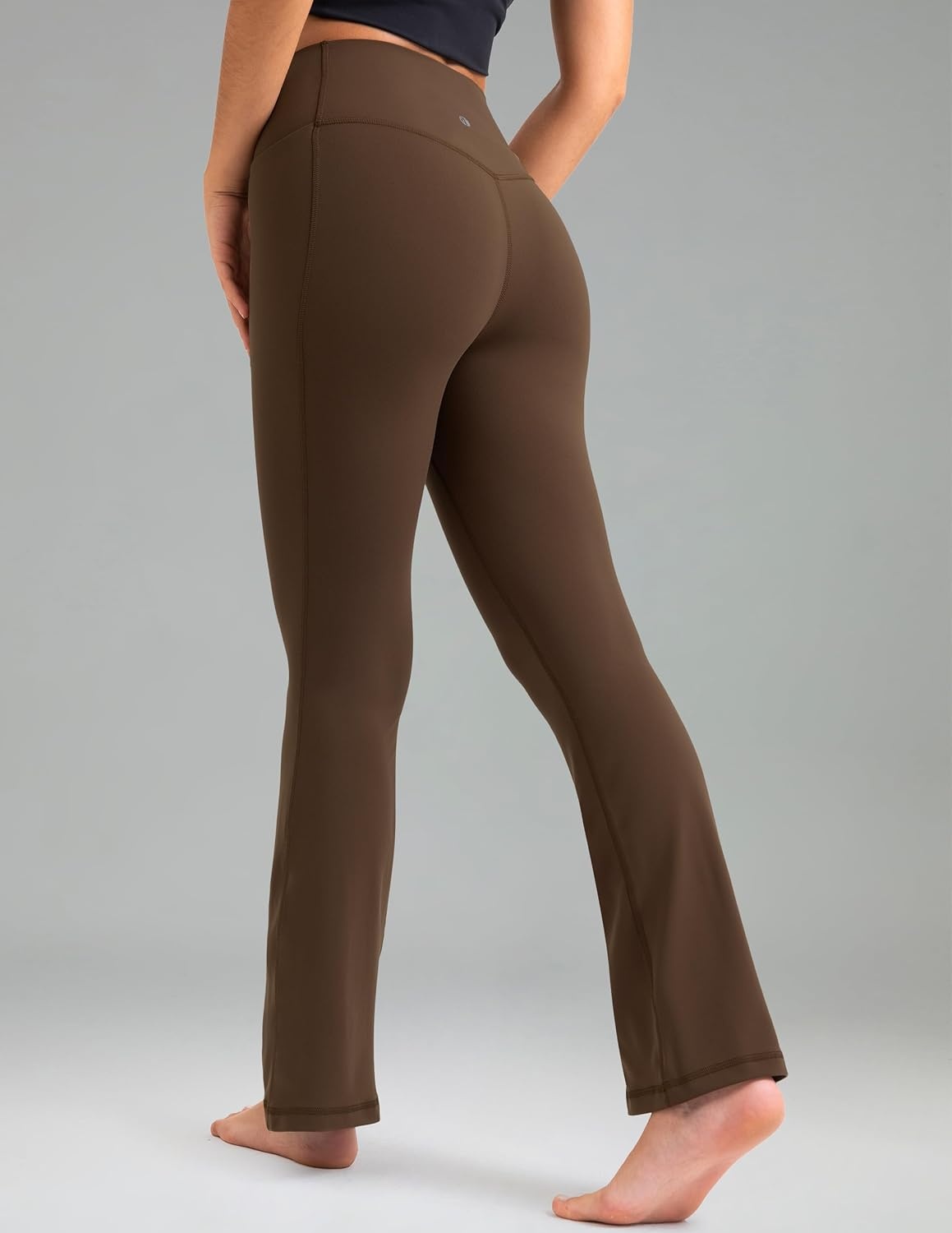 image:imageColorfulkoala Dreamlux Flare Leggings for Women with Pockets High Waist No Front Seam Yoga Pants 275 295 315Cocoa