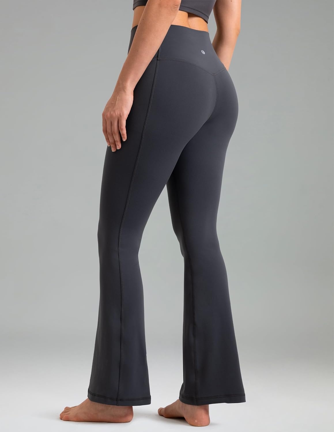 image:imageColorfulkoala Dreamlux Flare Leggings for Women with Pockets High Waist No Front Seam Yoga Pants 275 295 315Dark Carbon