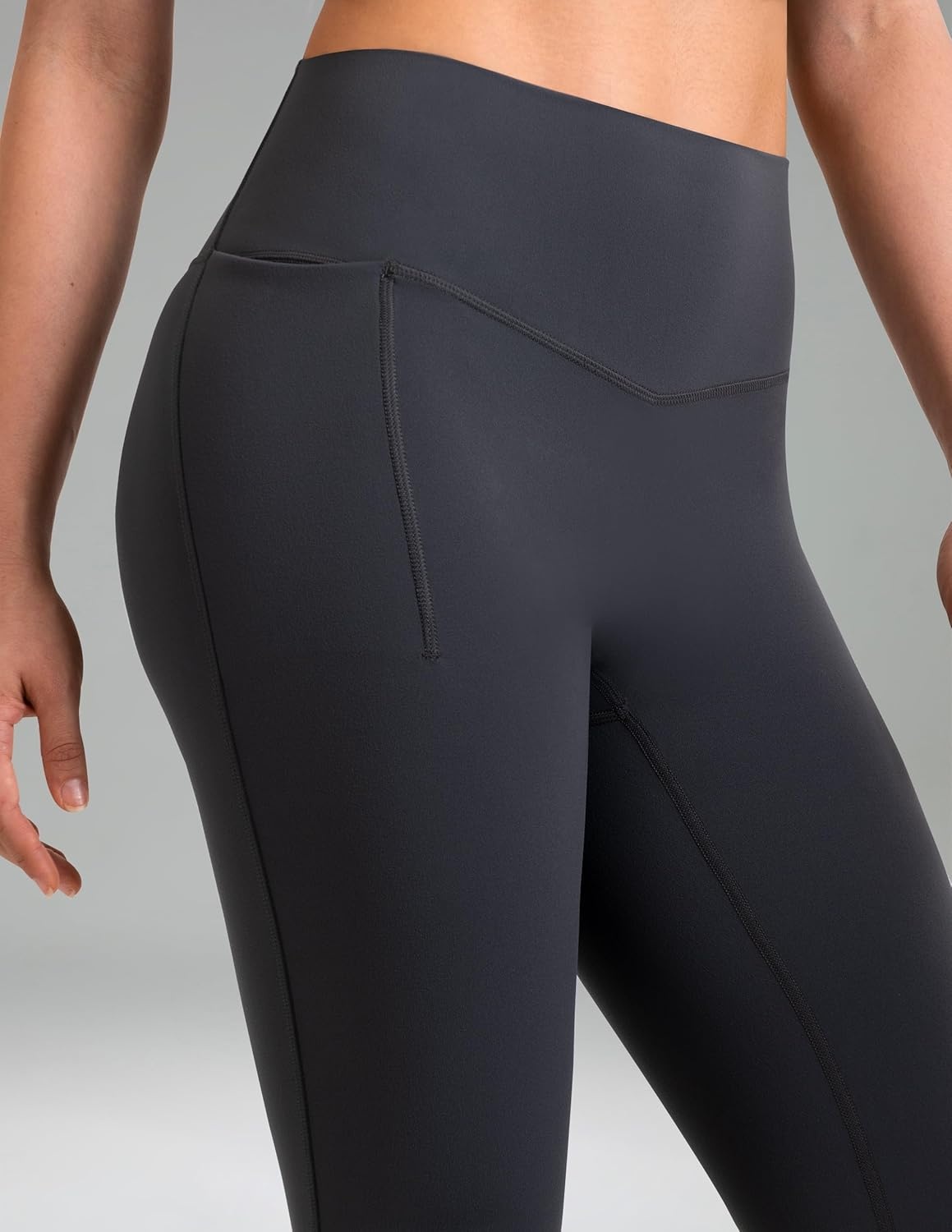 image:imageColorfulkoala Dreamlux Flare Leggings for Women with Pockets High Waist No Front Seam Yoga Pants 275 295 315Dark Carbon