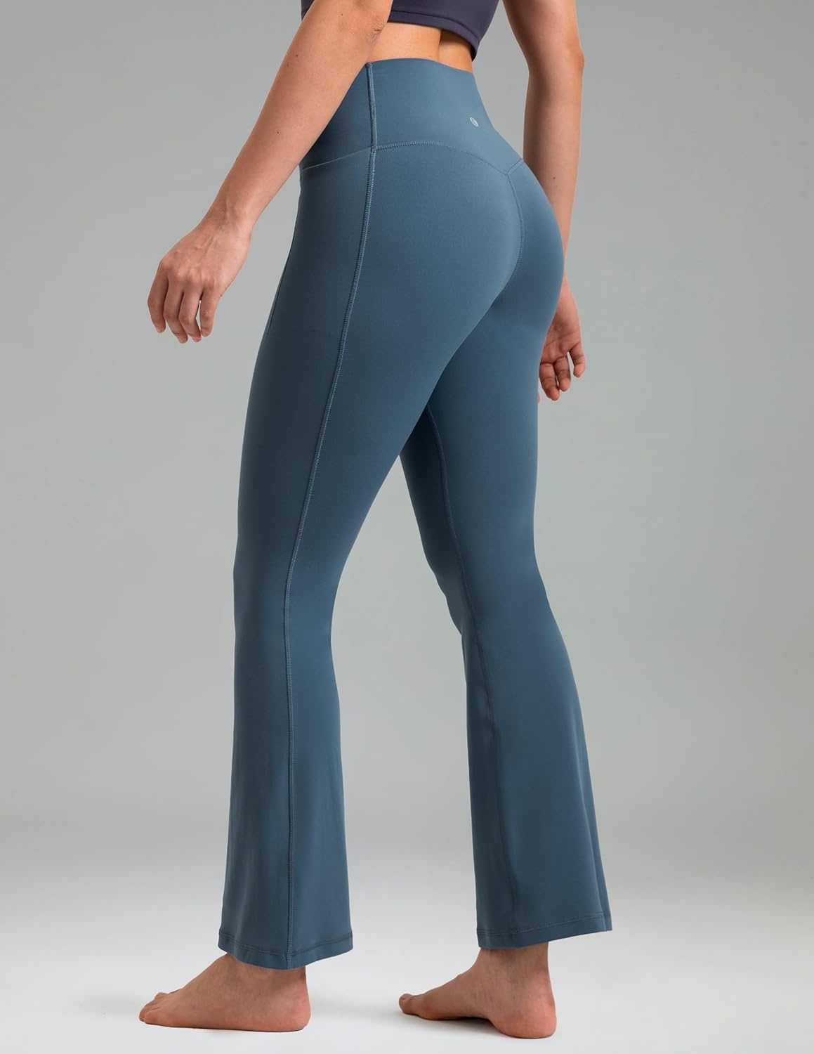 image:imageColorfulkoala Dreamlux Flare Leggings for Women with Pockets High Waist No Front Seam Yoga Pants 275 295 315Dark Jasper