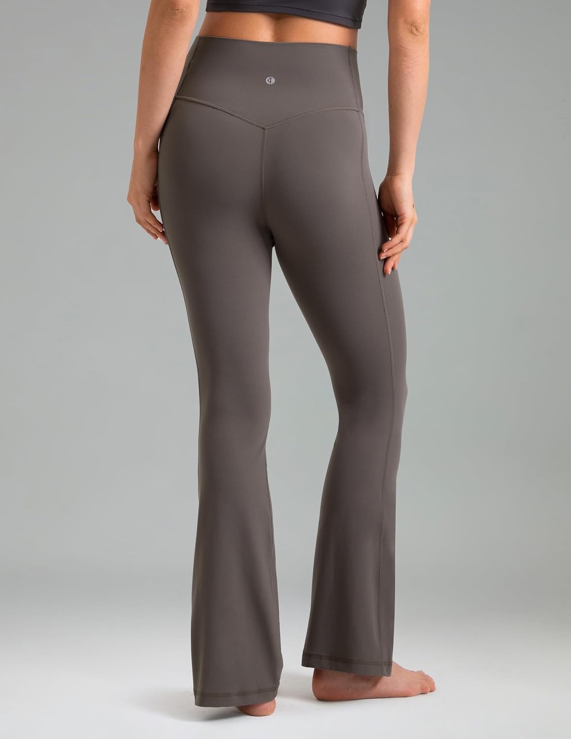 image:imageColorfulkoala Dreamlux Flare Leggings for Women with Pockets High Waist No Front Seam Yoga Pants 275 295 315Major Brown