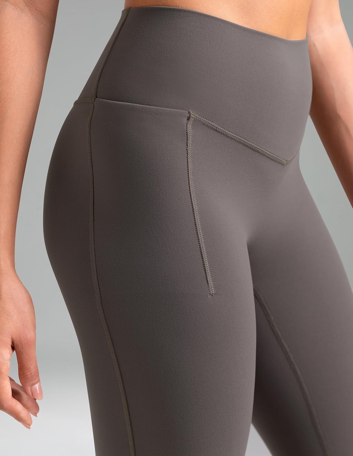 image:imageColorfulkoala Dreamlux Flare Leggings for Women with Pockets High Waist No Front Seam Yoga Pants 275 295 315Major Brown