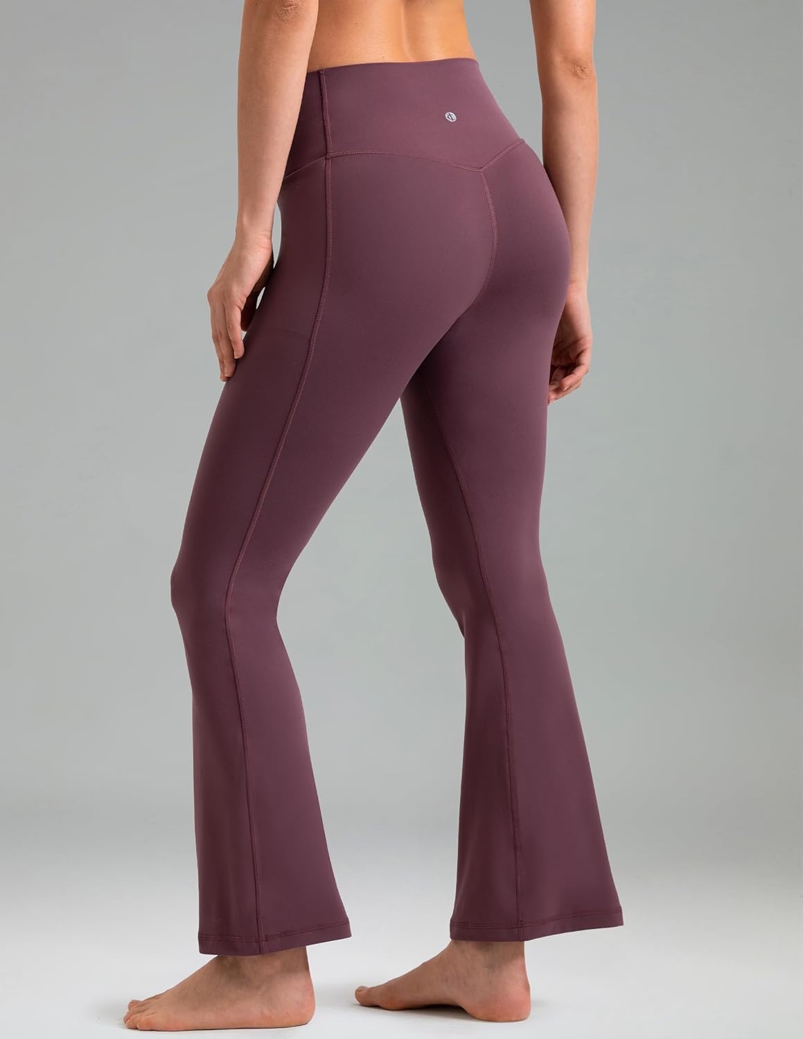 image:imageColorfulkoala Dreamlux Flare Leggings for Women with Pockets High Waist No Front Seam Yoga Pants 275 295 315Plum Red