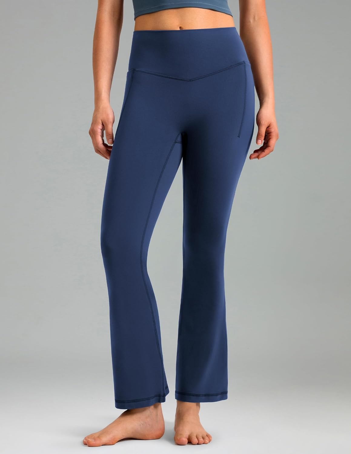 image:imageColorfulkoala Dreamlux Flare Leggings for Women with Pockets High Waist No Front Seam Yoga Pants 275 295 315Titan