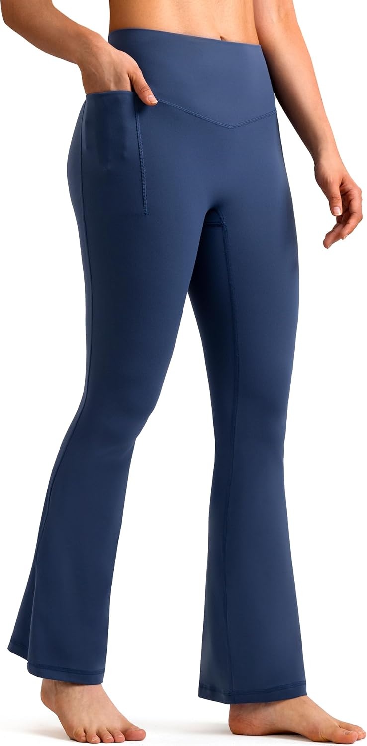 image:imageColorfulkoala Dreamlux Flare Leggings for Women with Pockets High Waist No Front Seam Yoga Pants 275 295 315Titan