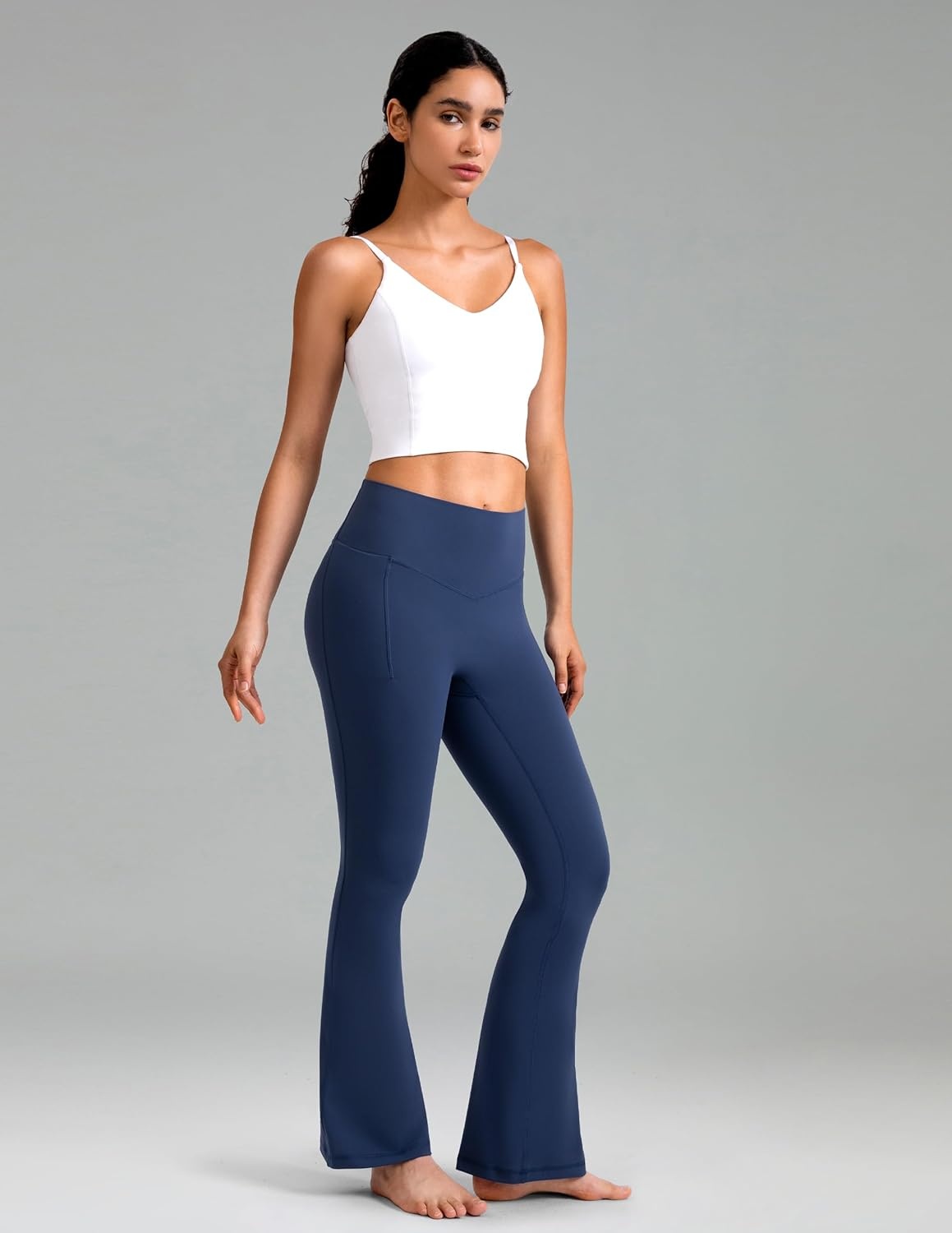 image:imageColorfulkoala Dreamlux Flare Leggings for Women with Pockets High Waist No Front Seam Yoga Pants 275 295 315Titan