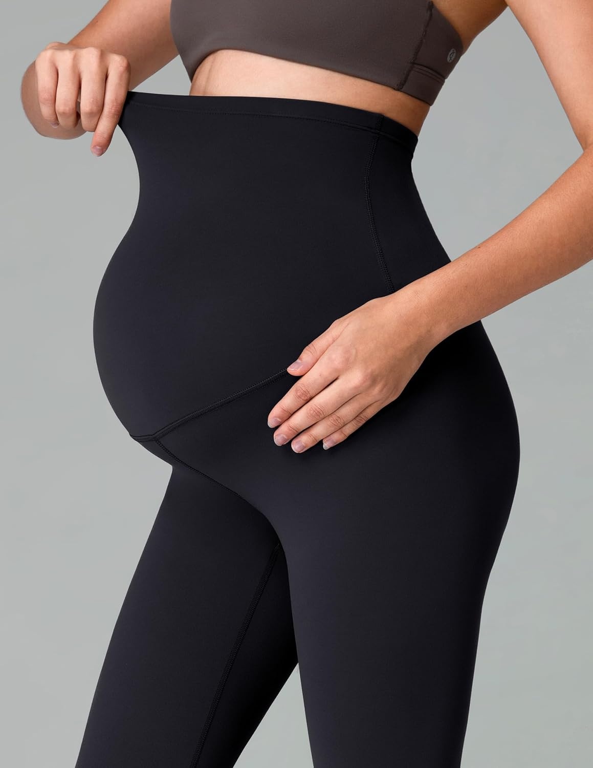 image:imageColorfulkoala Womens Dreamlux Maternity Leggings Over The Belly 25 28 Inseam Soft Workout Activewear Yoga Pregnancy PantsBlack