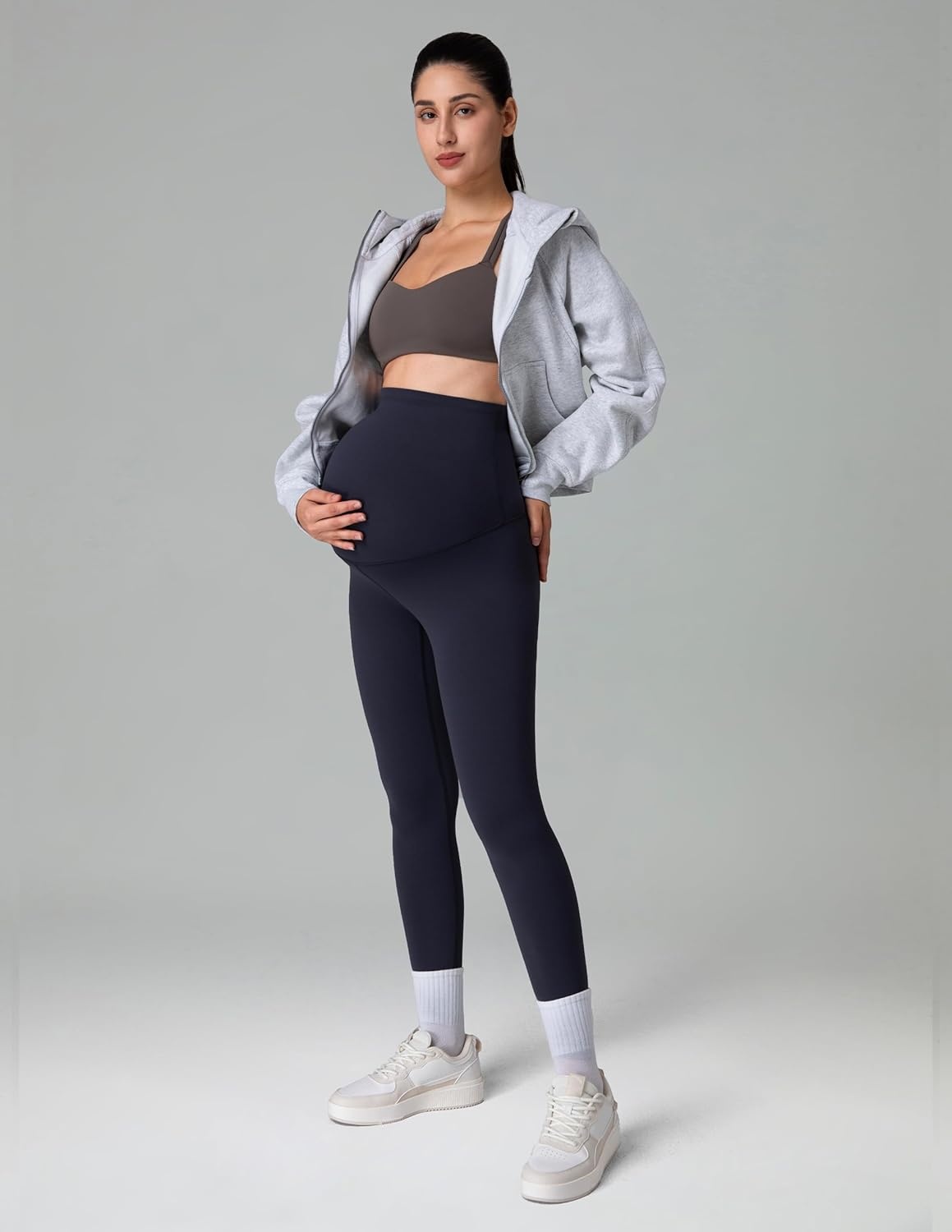 image:imageColorfulkoala Womens Dreamlux Maternity Leggings Over The Belly 25 28 Inseam Soft Workout Activewear Yoga Pregnancy PantsBlue Ink