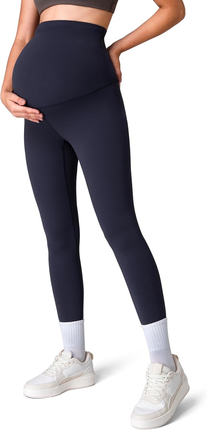 image:imageColorfulkoala Womens Dreamlux Maternity Leggings Over The Belly 25 28 Inseam Soft Workout Activewear Yoga Pregnancy PantsBlue Ink