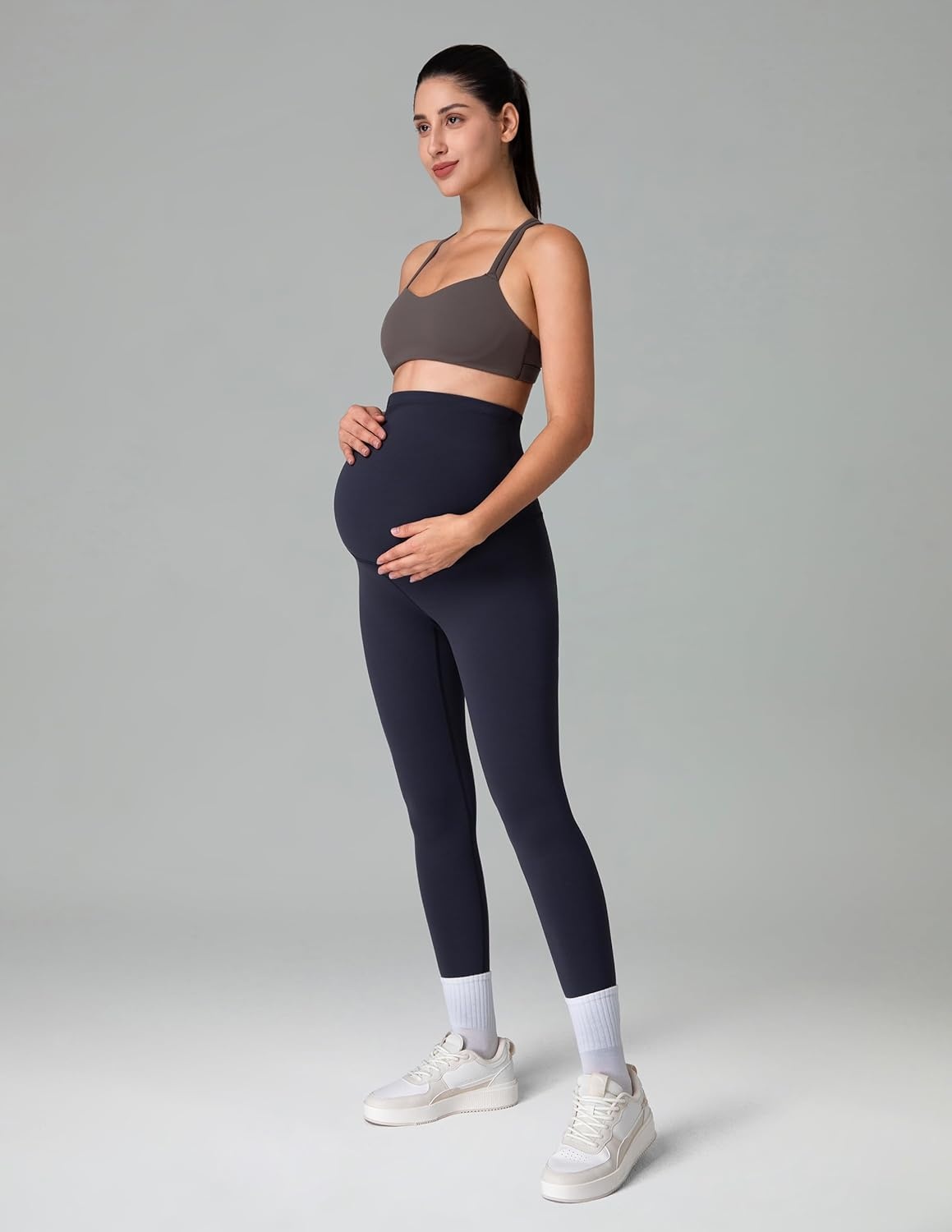 image:imageColorfulkoala Womens Dreamlux Maternity Leggings Over The Belly 25 28 Inseam Soft Workout Activewear Yoga Pregnancy PantsBlue Ink