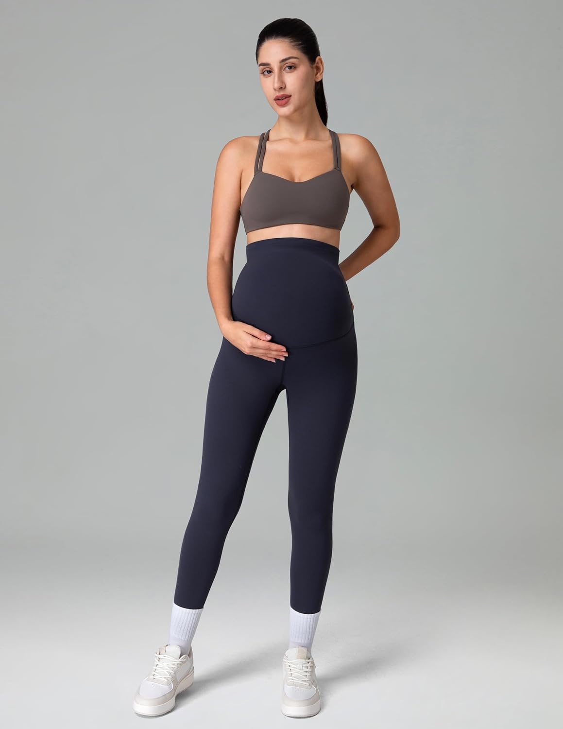 image:imageColorfulkoala Womens Dreamlux Maternity Leggings Over The Belly 25 28 Inseam Soft Workout Activewear Yoga Pregnancy PantsBlue Ink