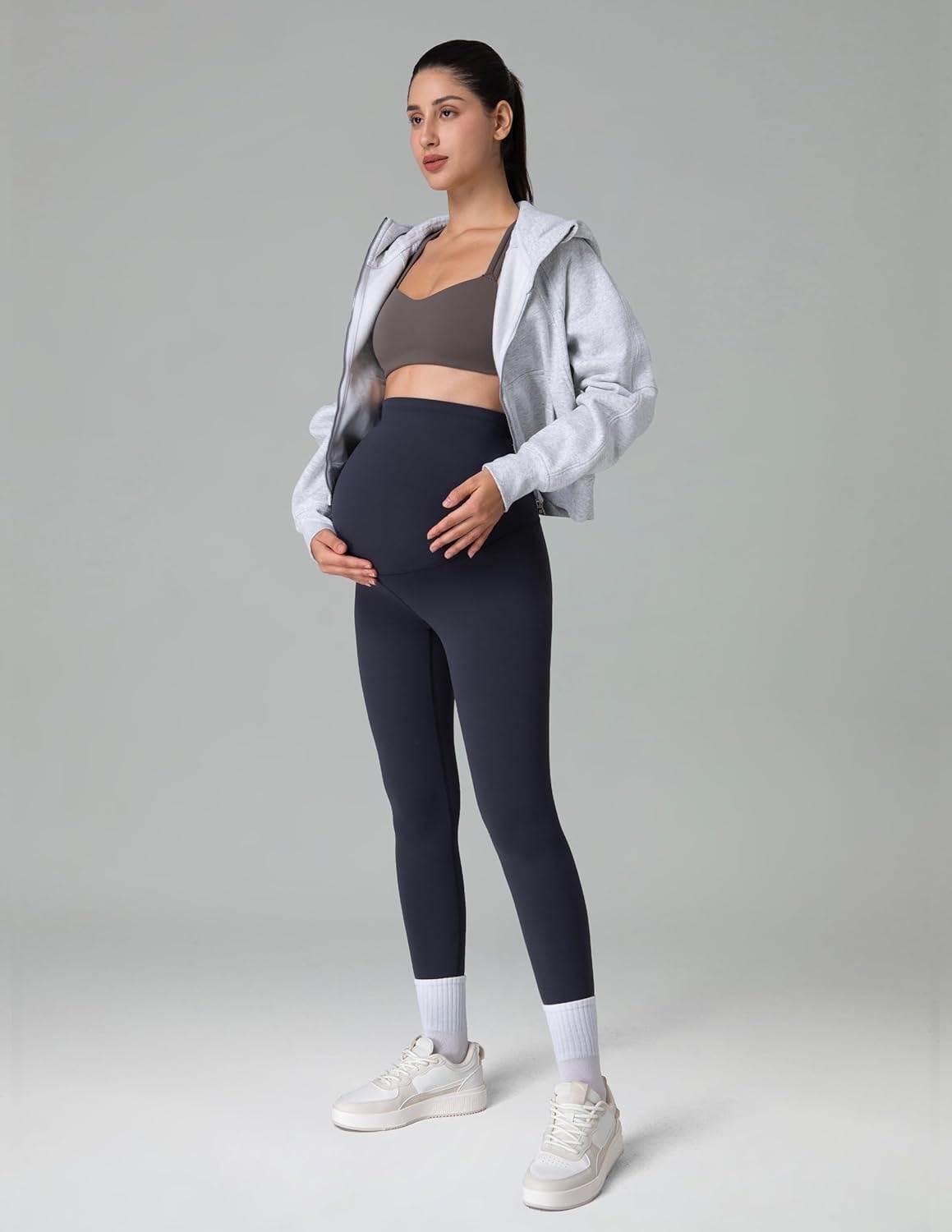 image:imageColorfulkoala Womens Dreamlux Maternity Leggings Over The Belly 25 28 Inseam Soft Workout Activewear Yoga Pregnancy PantsBlue Ink