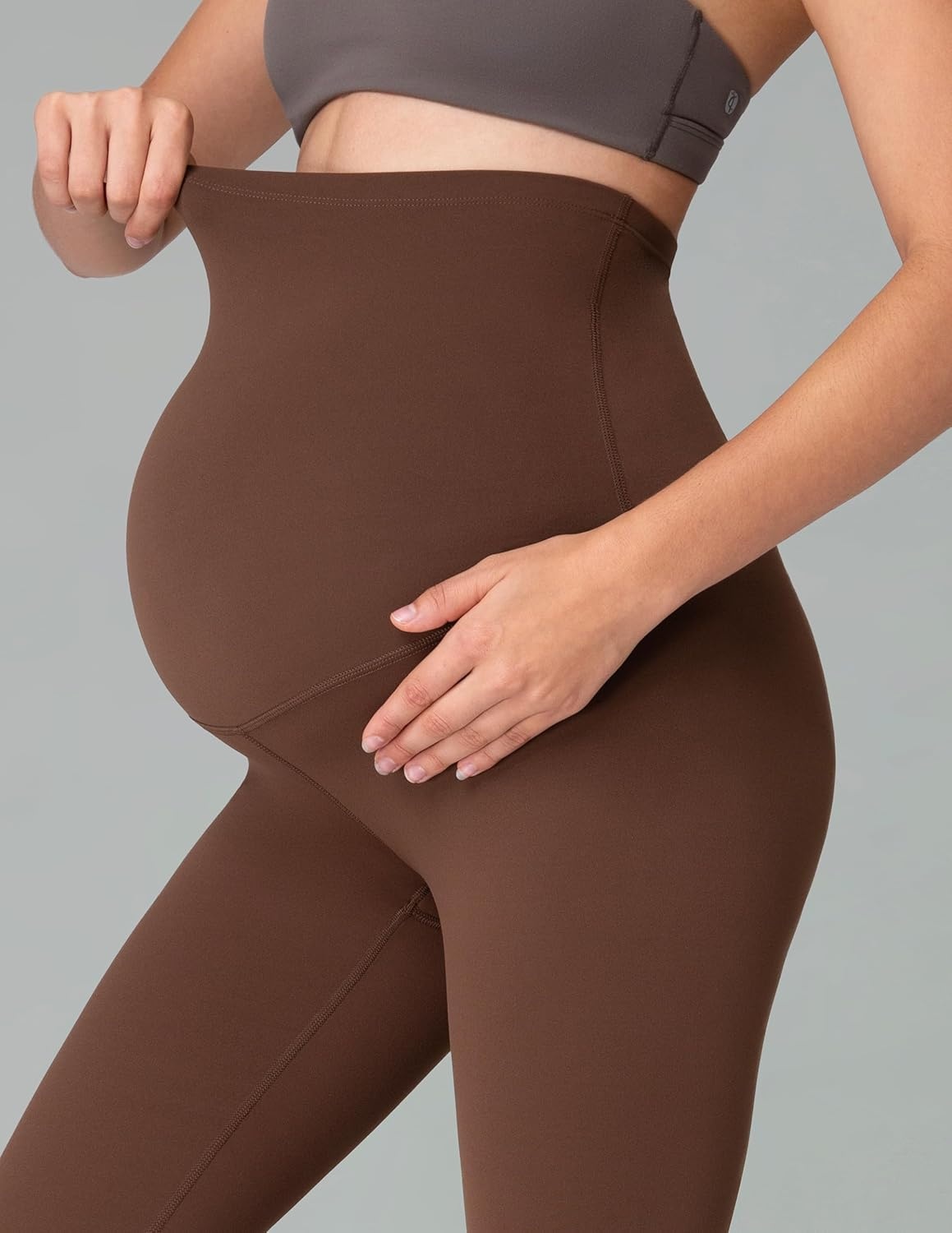 image:imageColorfulkoala Womens Dreamlux Maternity Leggings Over The Belly 25 28 Inseam Soft Workout Activewear Yoga Pregnancy PantsCocoa