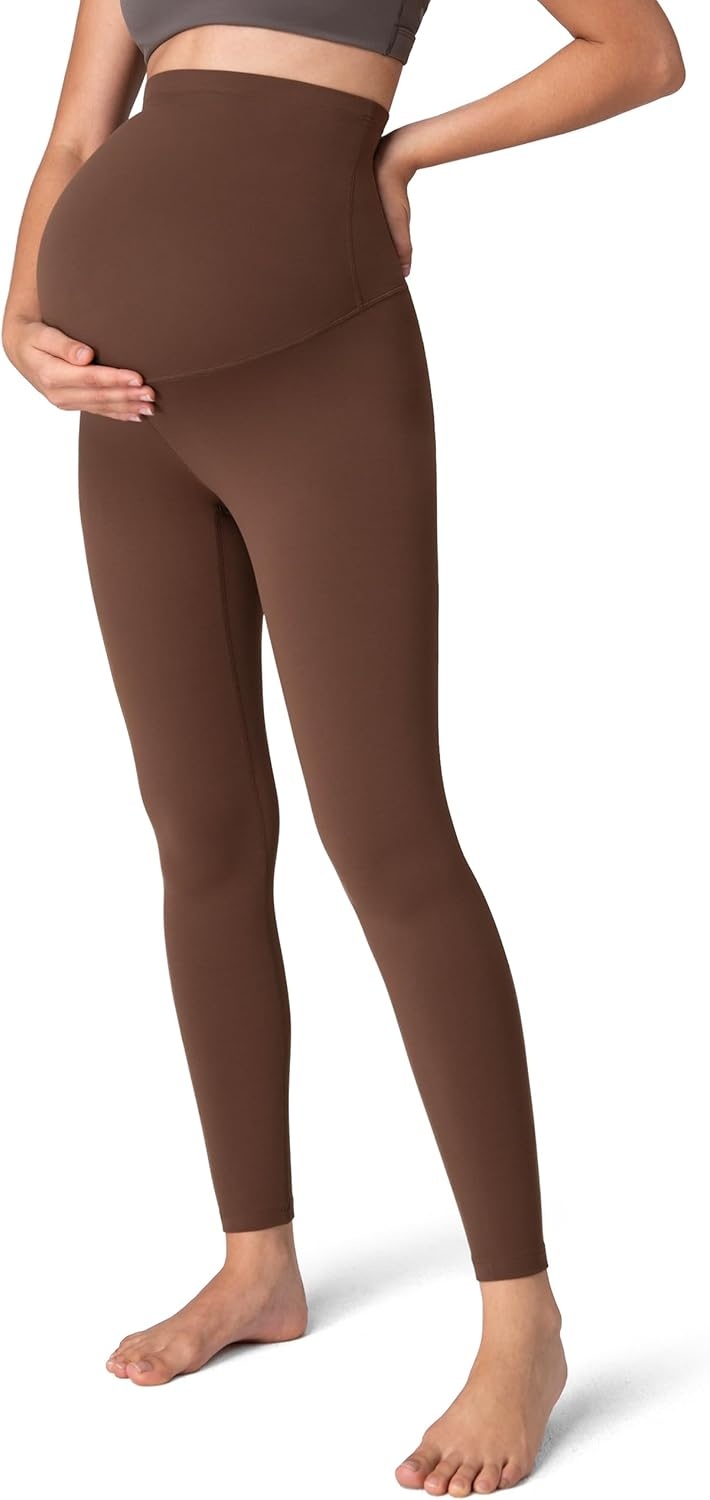 image:imageColorfulkoala Womens Dreamlux Maternity Leggings Over The Belly 25 28 Inseam Soft Workout Activewear Yoga Pregnancy PantsCocoa