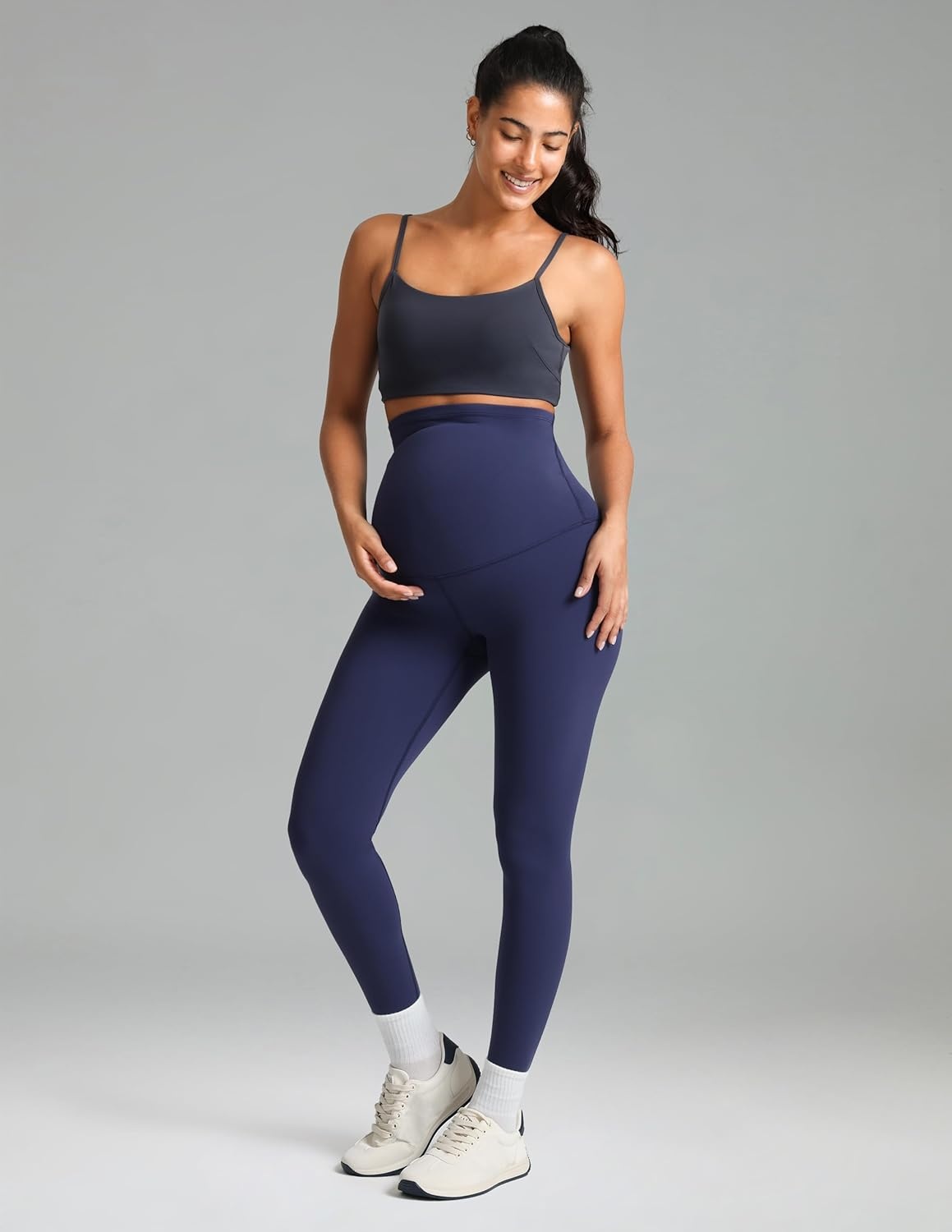 image:imageColorfulkoala Womens Dreamlux Maternity Leggings Over The Belly 25 28 Inseam Soft Workout Activewear Yoga Pregnancy PantsEclipse