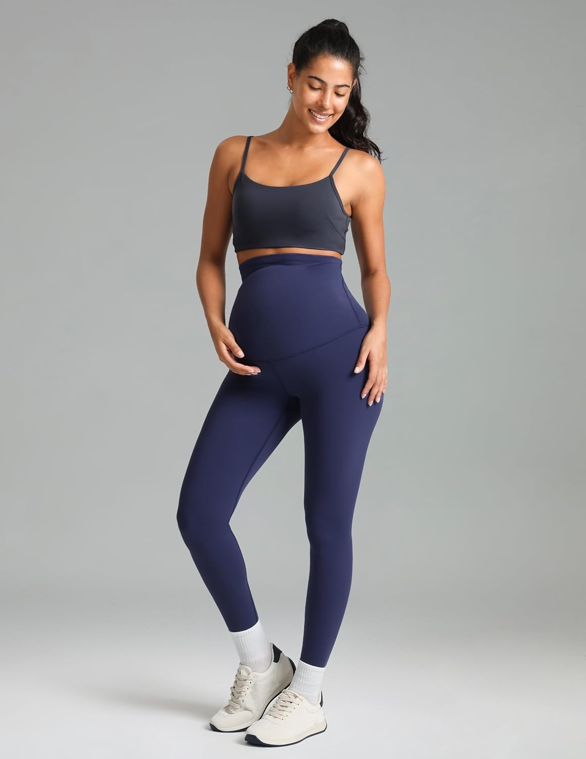 image:imageColorfulkoala Womens Dreamlux Maternity Leggings Over The Belly 25 28 Inseam Soft Workout Activewear Yoga Pregnancy PantsEclipse