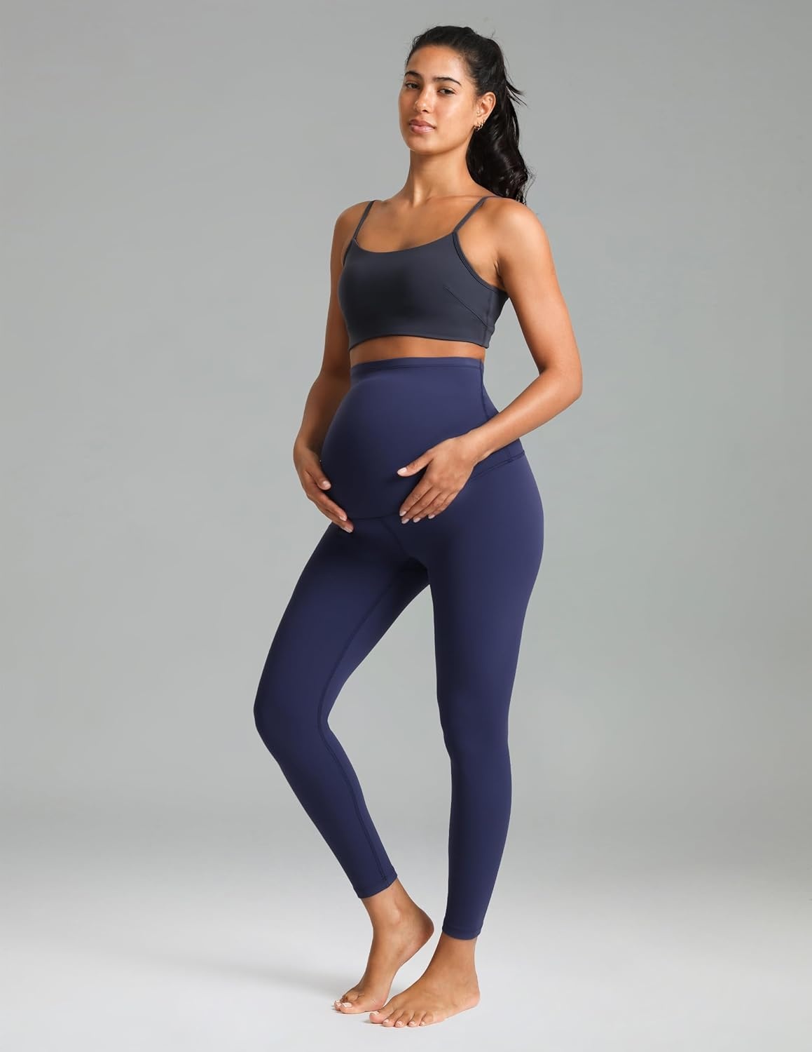 image:imageColorfulkoala Womens Dreamlux Maternity Leggings Over The Belly 25 28 Inseam Soft Workout Activewear Yoga Pregnancy PantsEclipse