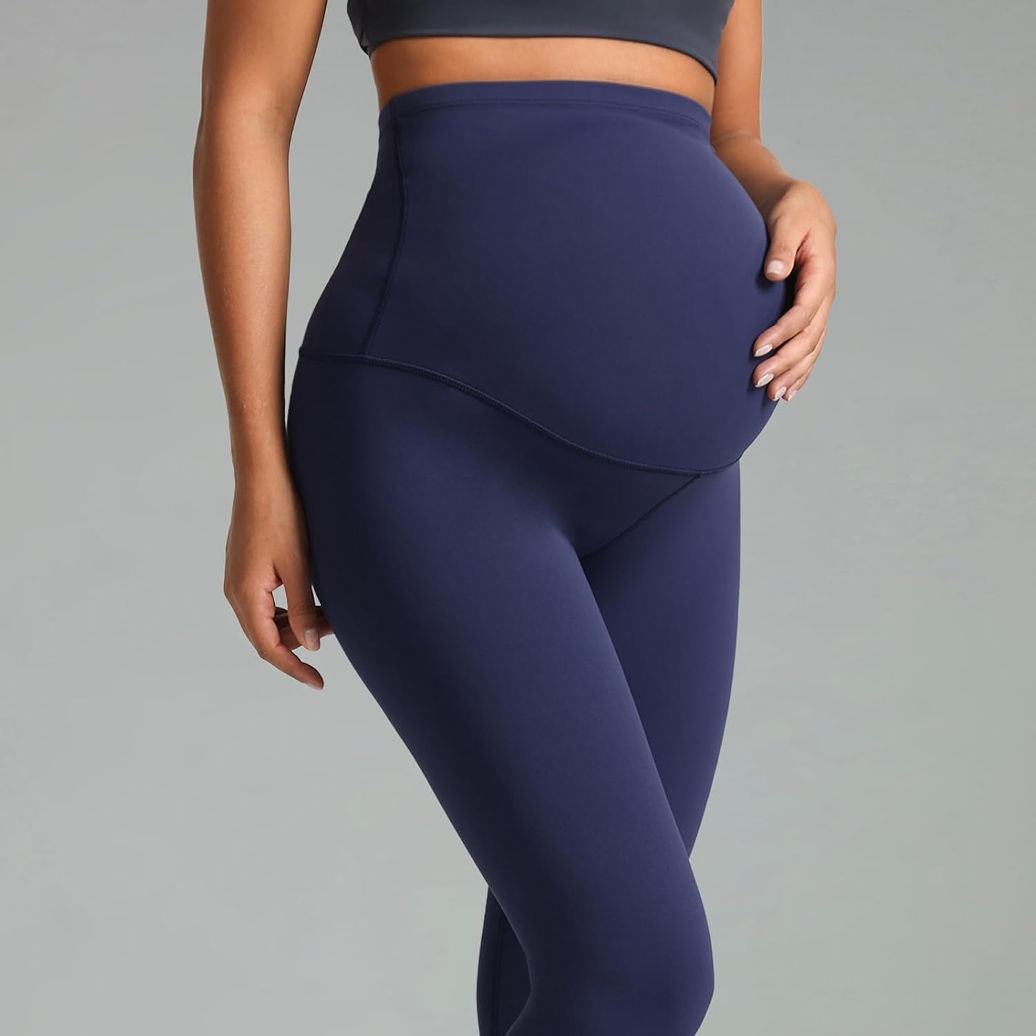 image:imageColorfulkoala Womens Dreamlux Maternity Leggings Over The Belly 25 28 Inseam Soft Workout Activewear Yoga Pregnancy PantsEclipse