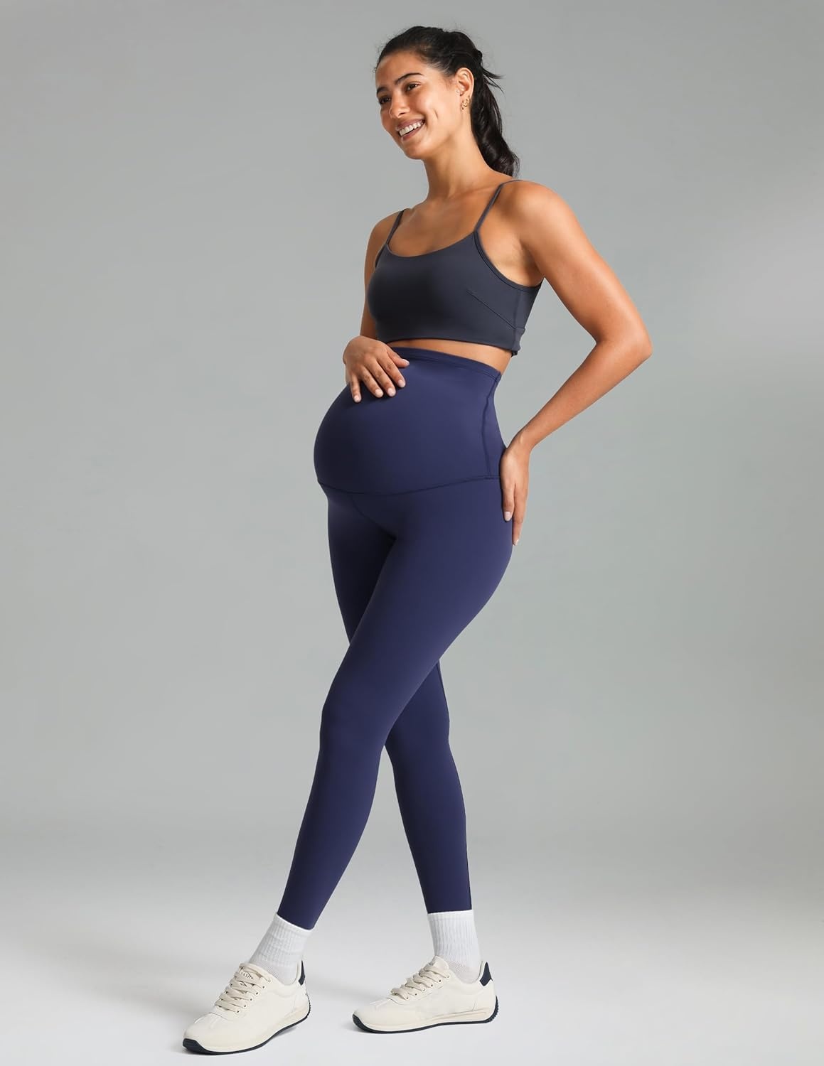 image:imageColorfulkoala Womens Dreamlux Maternity Leggings Over The Belly 25 28 Inseam Soft Workout Activewear Yoga Pregnancy PantsEclipse