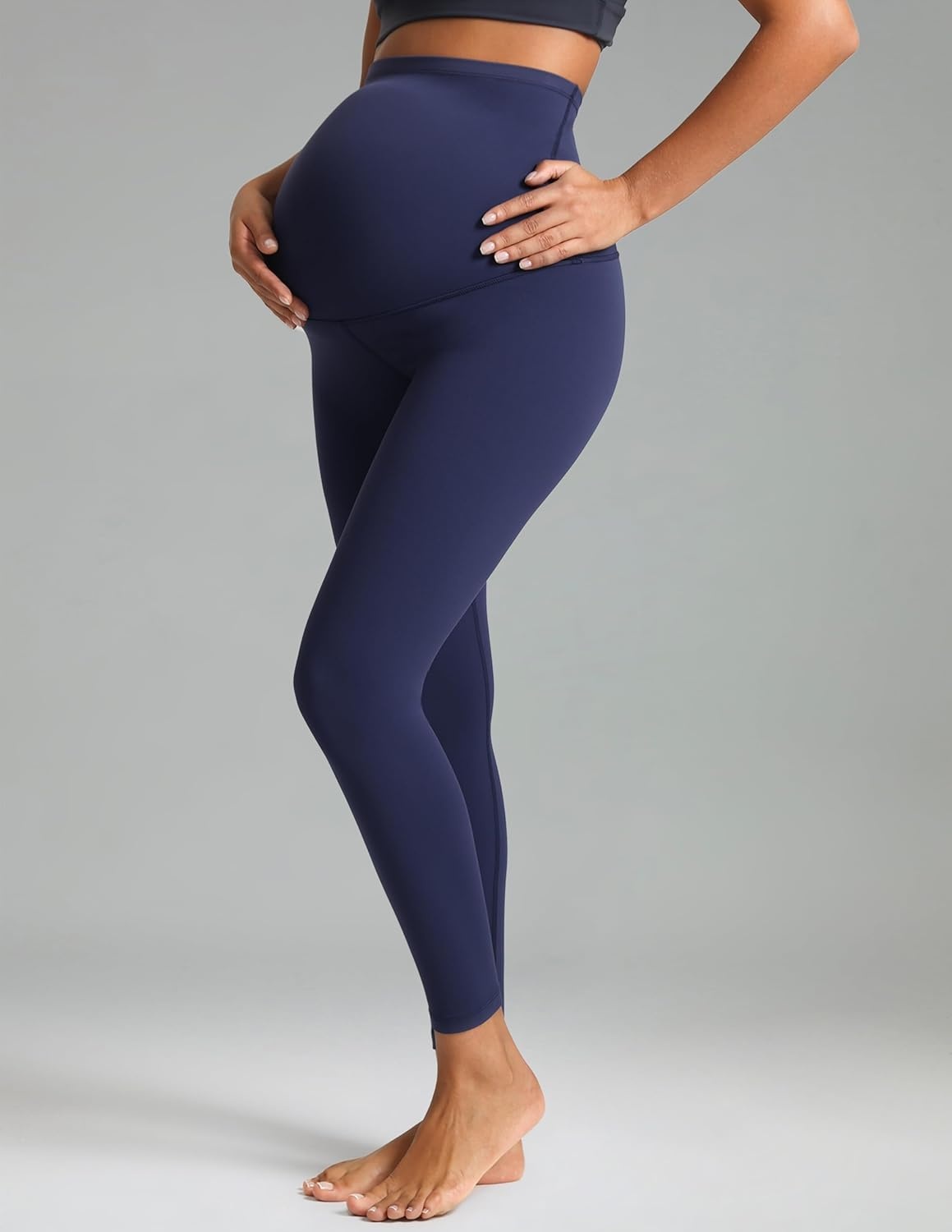 image:imageColorfulkoala Womens Dreamlux Maternity Leggings Over The Belly 25 28 Inseam Soft Workout Activewear Yoga Pregnancy PantsEclipse
