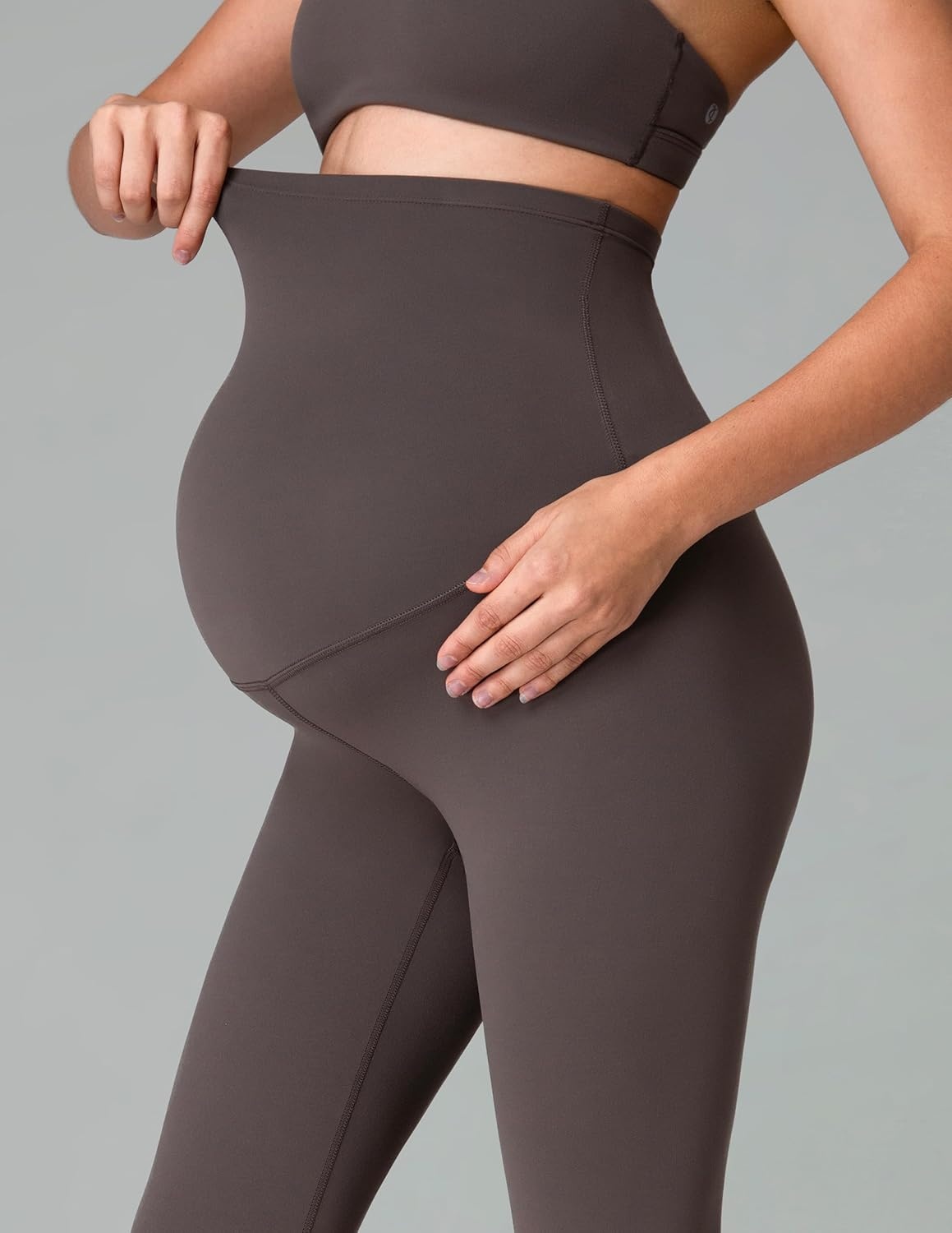 image:imageColorfulkoala Womens Dreamlux Maternity Leggings Over The Belly 25 28 Inseam Soft Workout Activewear Yoga Pregnancy PantsMajor Brown