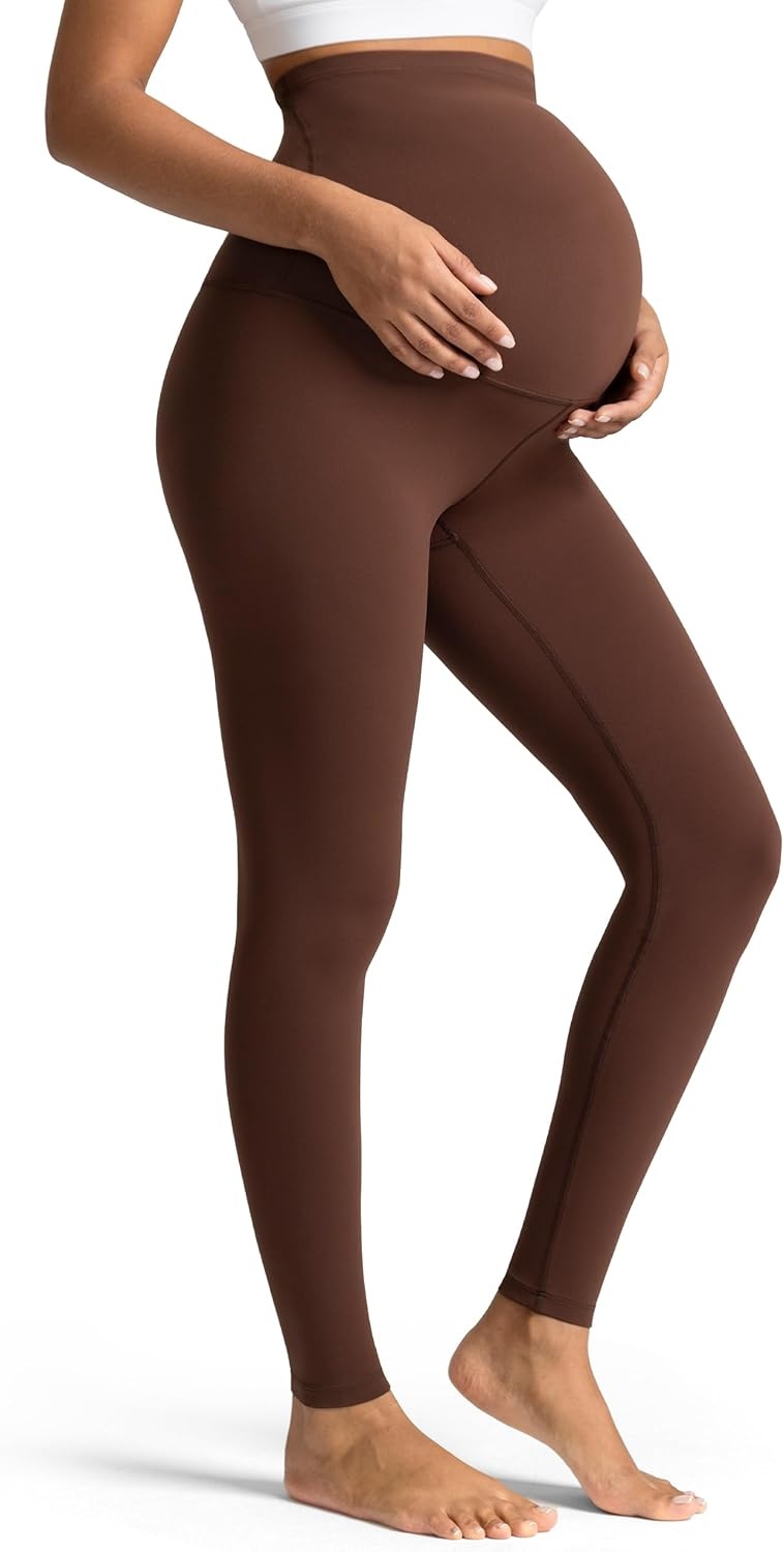 image:imageColorfulkoala Womens Dreamlux Maternity Leggings Over The Belly 25 28 Inseam Soft Workout Activewear Yoga Pregnancy PantsRoasted Chestnut