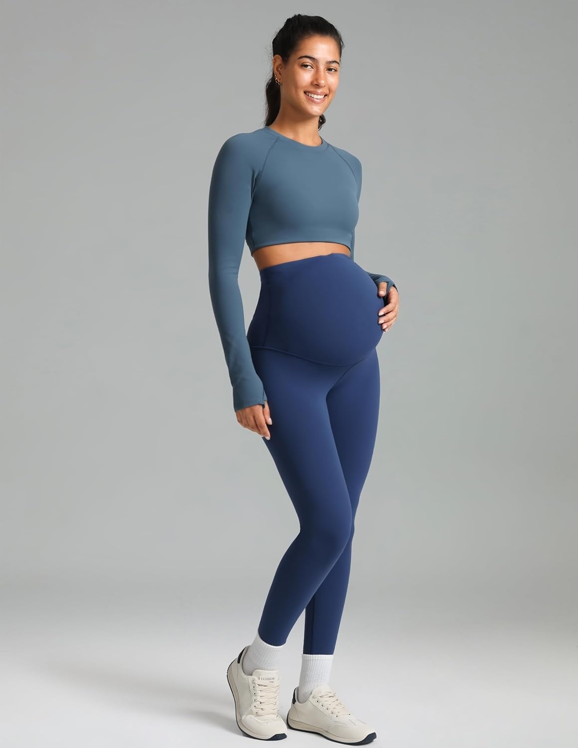 image:imageColorfulkoala Womens Dreamlux Maternity Leggings Over The Belly 25 28 Inseam Soft Workout Activewear Yoga Pregnancy PantsTitan